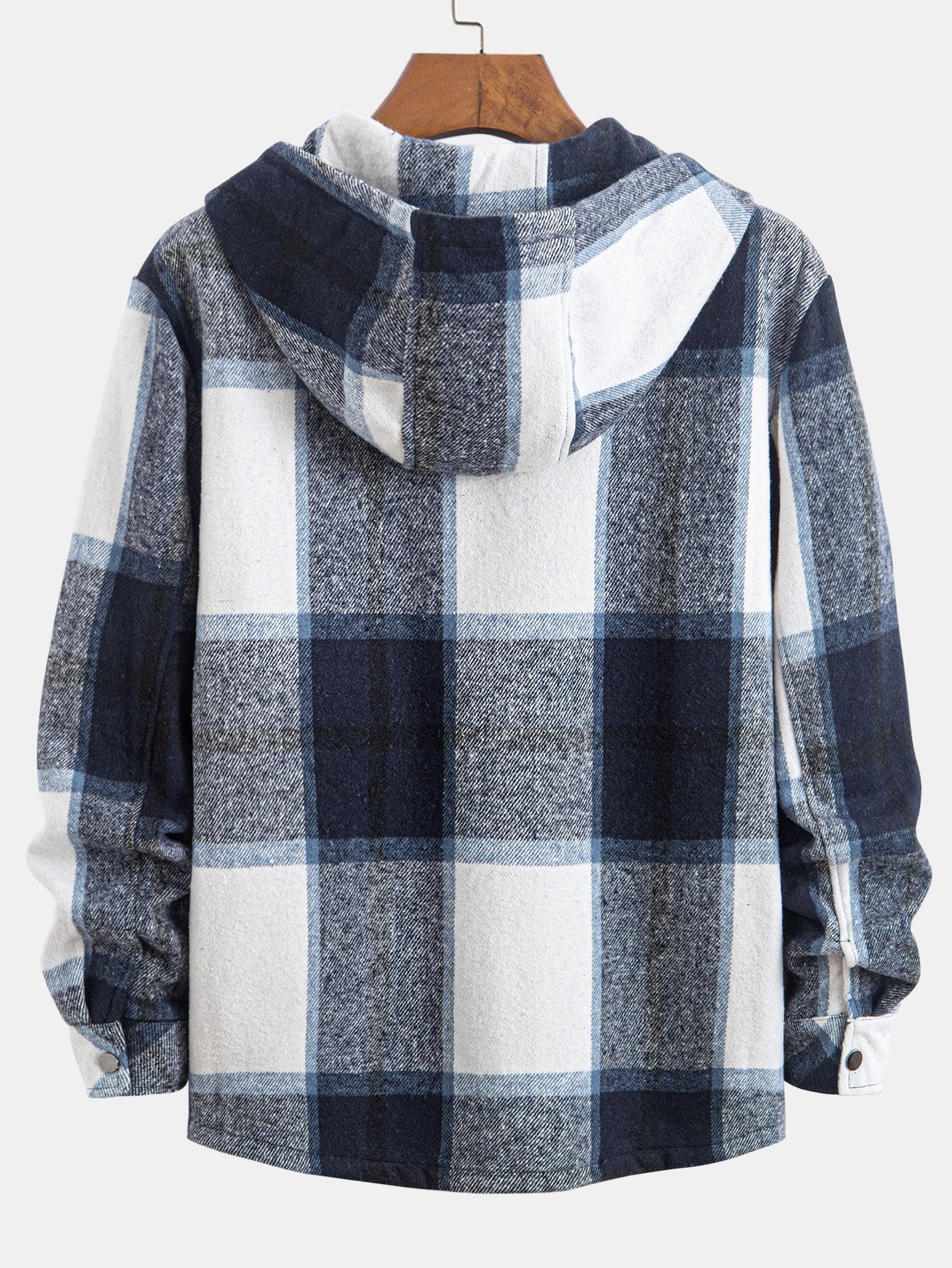 Teddygefüttertes Flanell-Karobluse mit Kapuze - Image 4