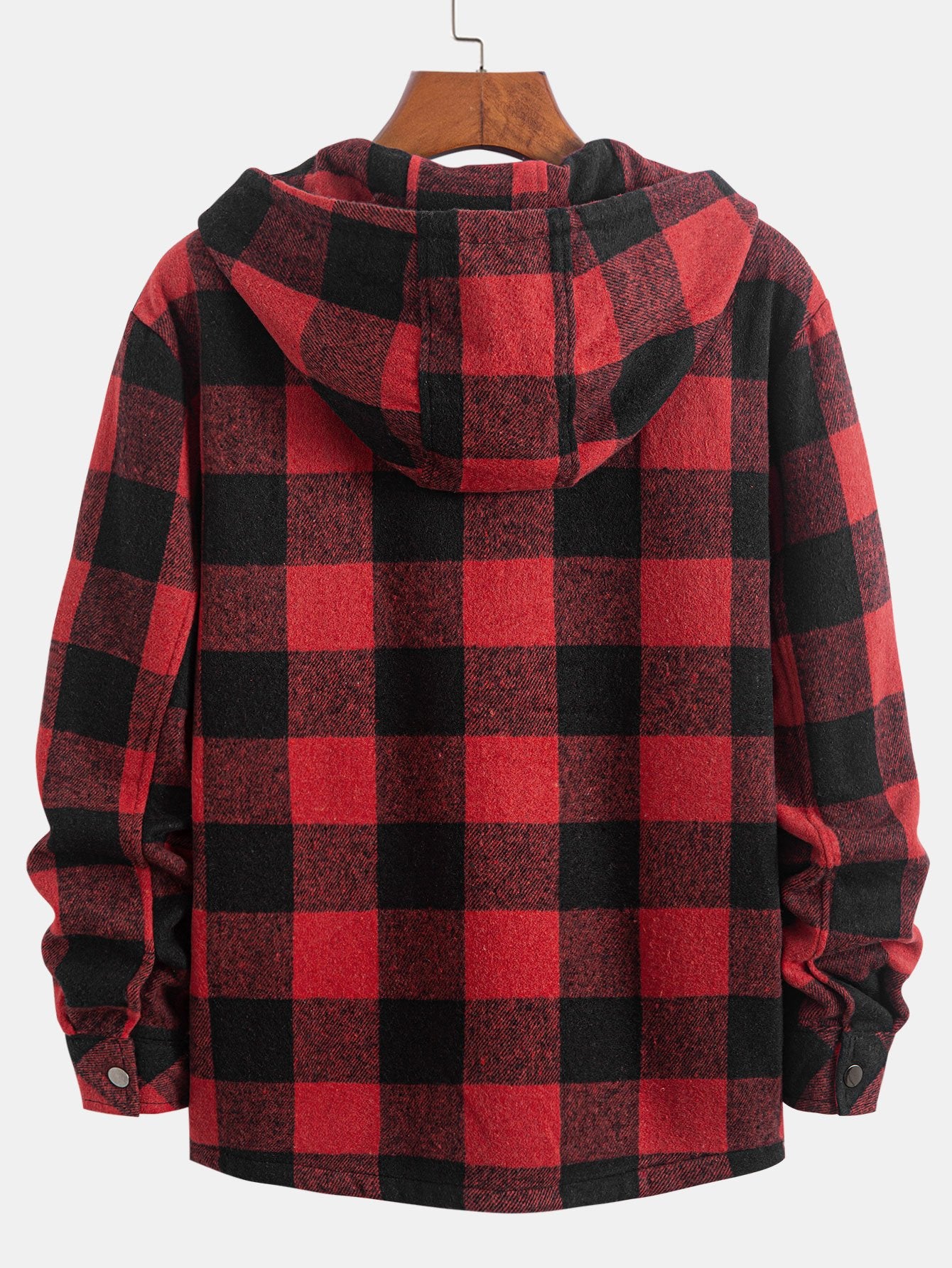 Teddygefüttertes Flanell-Karobluse mit Kapuze - Image 2