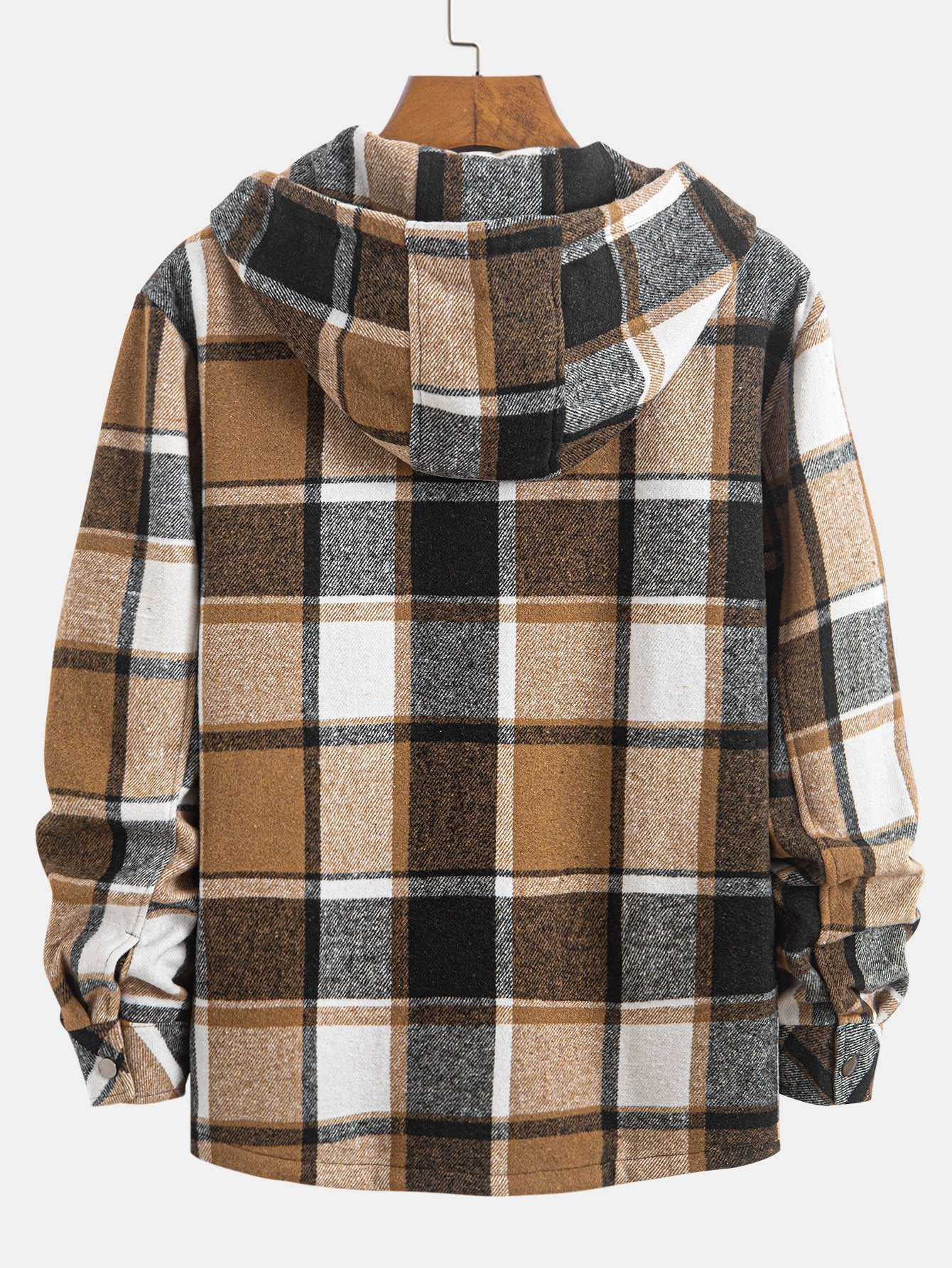 Teddygefüttertes Flanell-Karobluse mit Kapuze - Image 2