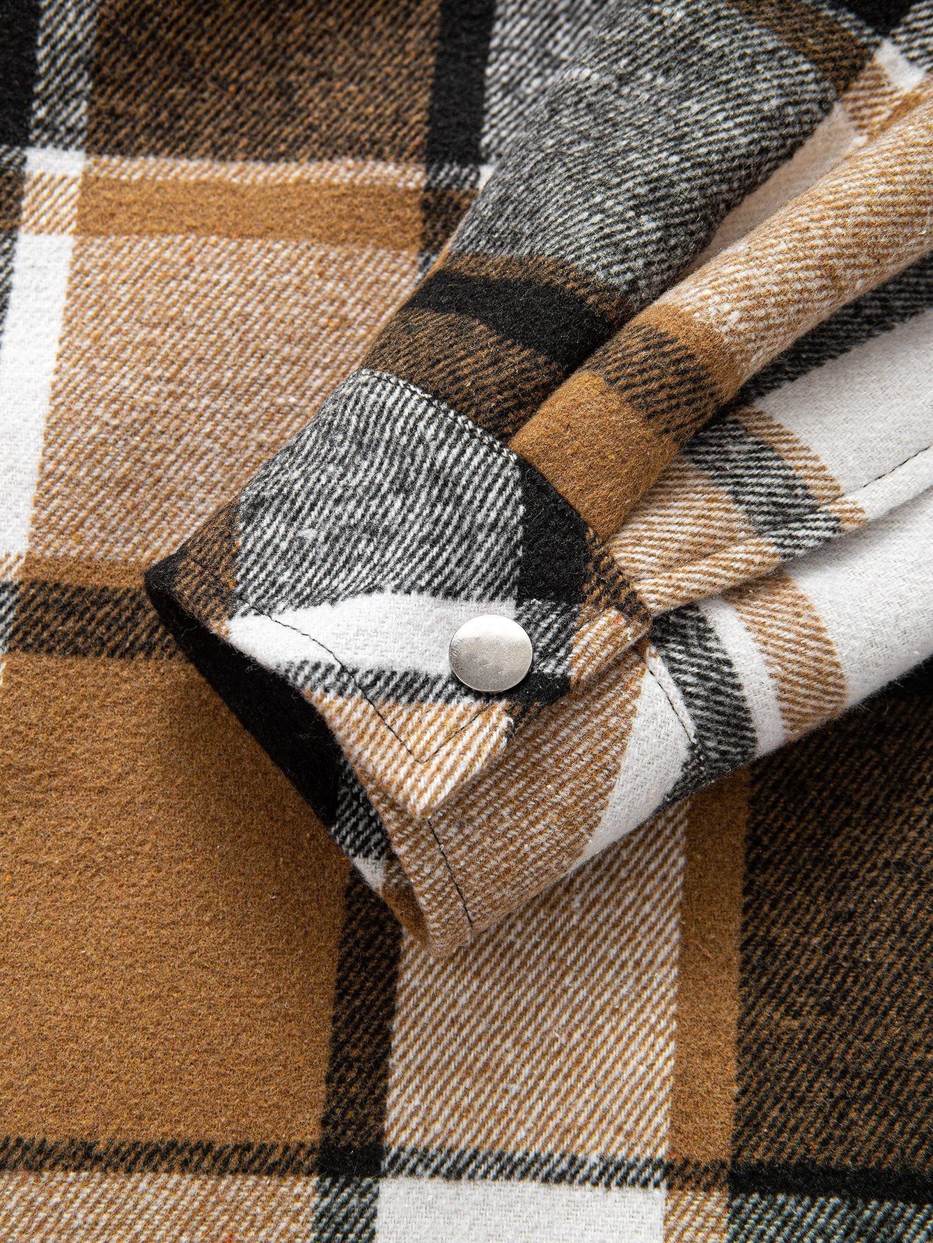 Teddygefüttertes Flanell-Karobluse mit Kapuze - Image 4