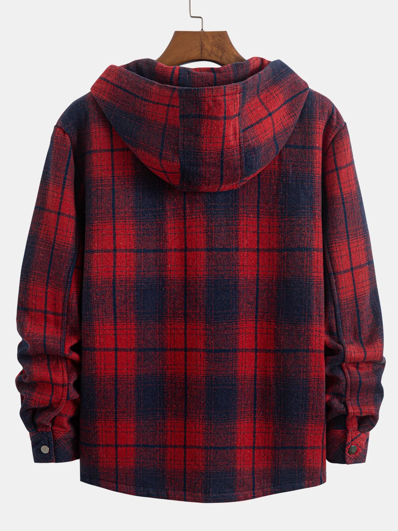Teddygefüttertes Flanell-Karobluse mit Kapuze - Image 2