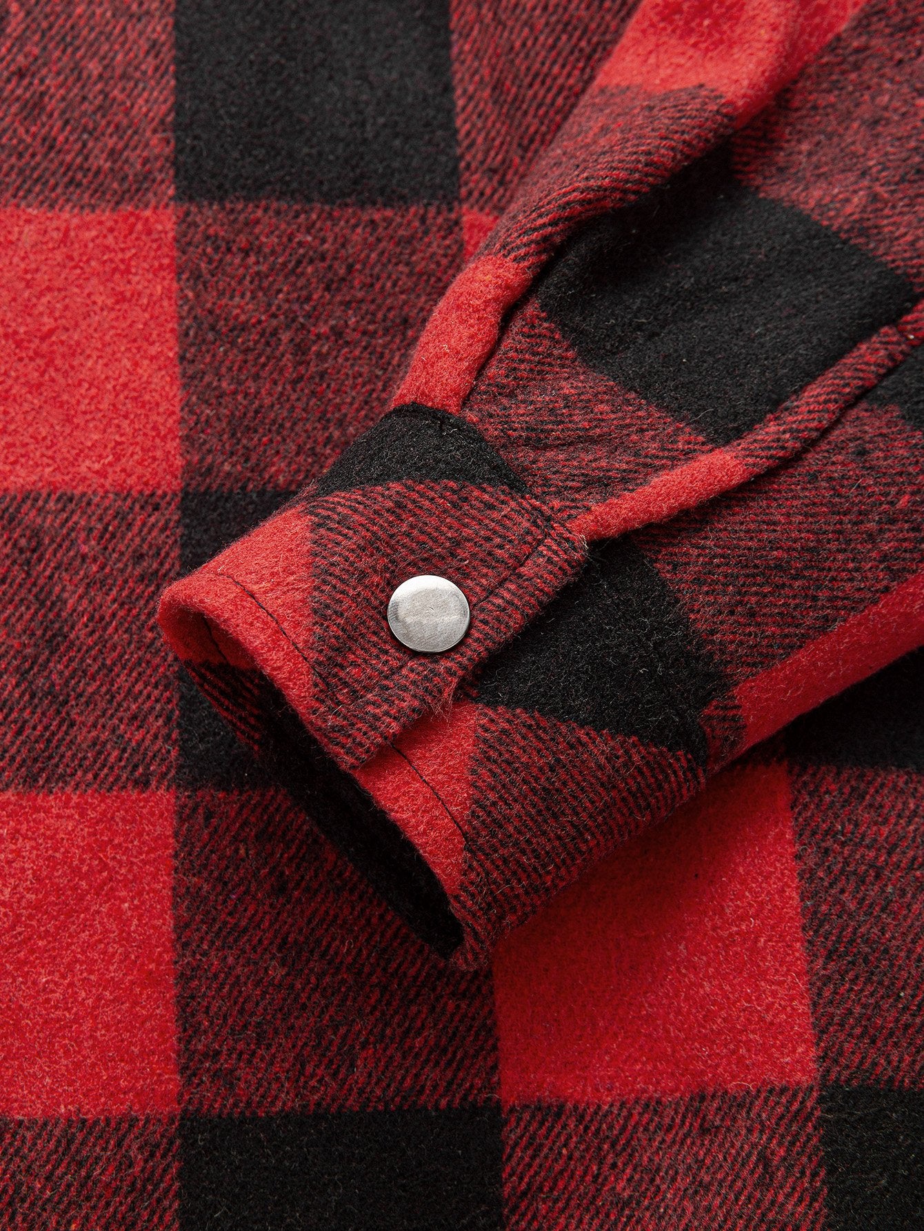 Teddygefüttertes Flanell-Karobluse mit Kapuze - Image 4