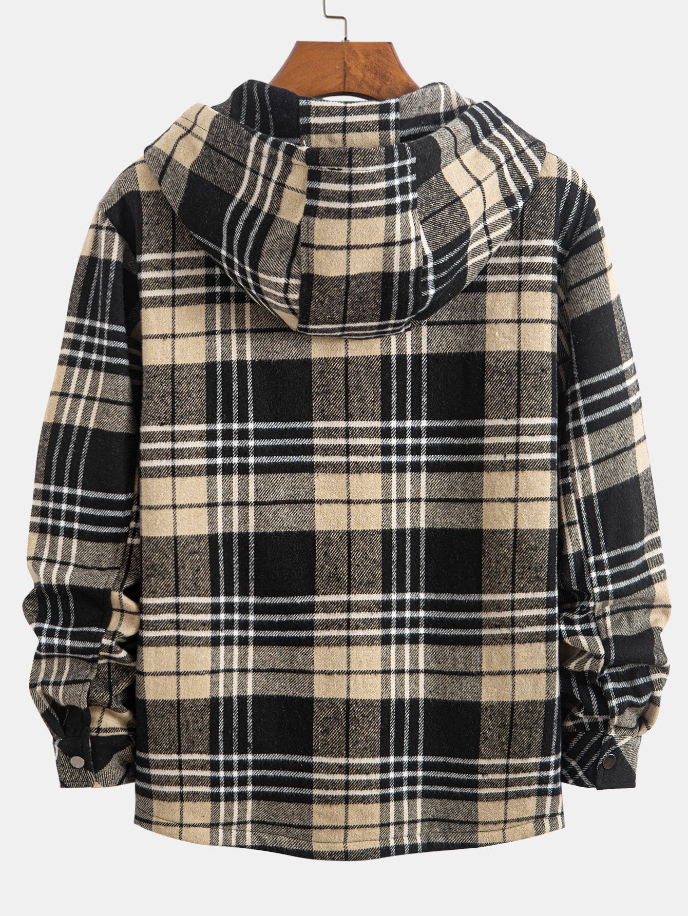 Teddygefüttertes Flanell-Karobluse mit Kapuze - Image 2