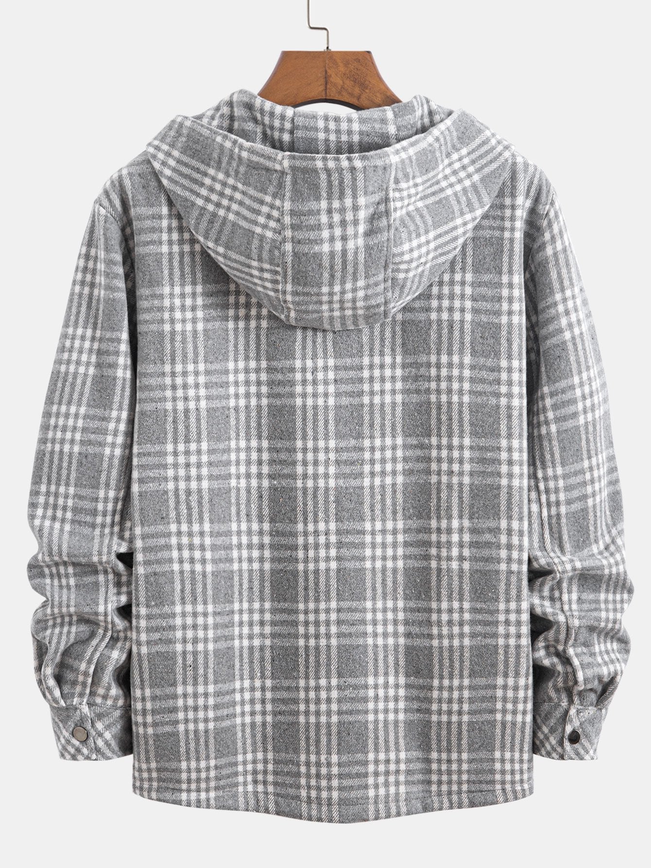 Teddygefüttertes Flanell-Karobluse mit Kapuze - Image 2