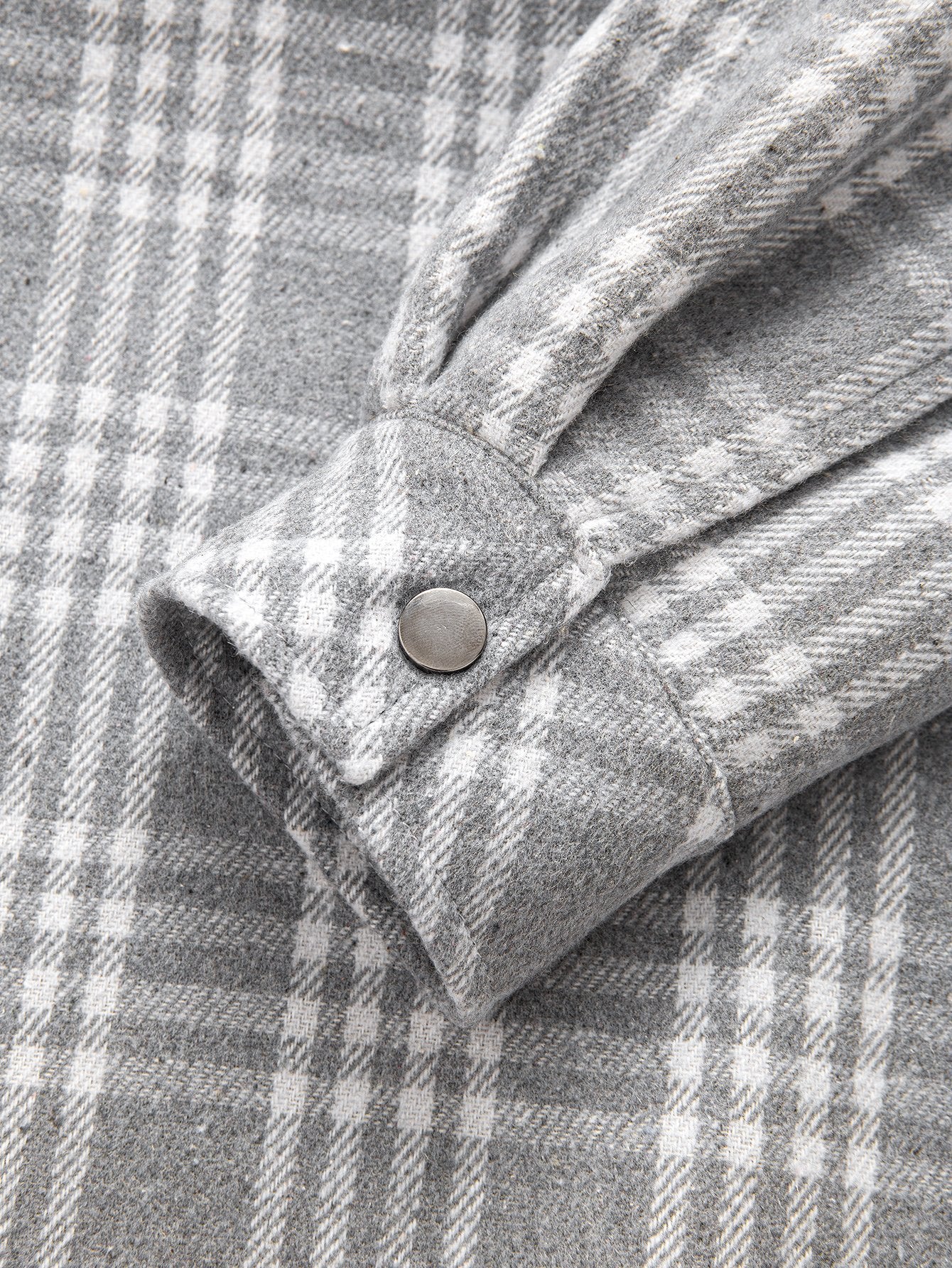 Teddygefüttertes Flanell-Karobluse mit Kapuze - Image 4