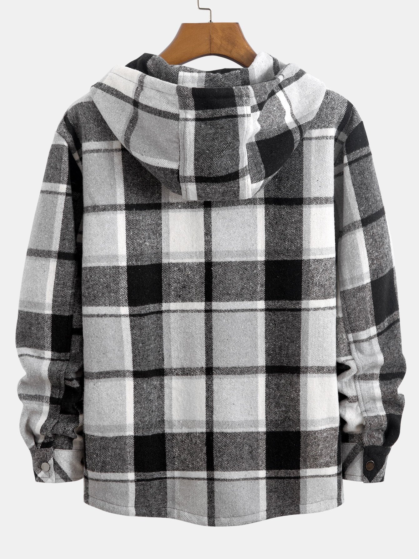 Teddygefüttertes Flanell-Karobluse mit Kapuze - Image 2