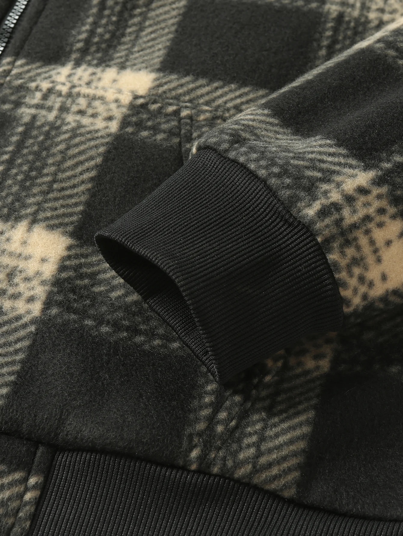 Teddygefütterter Flanell-Reißverschluss-Kapuzenmantel - Image 7
