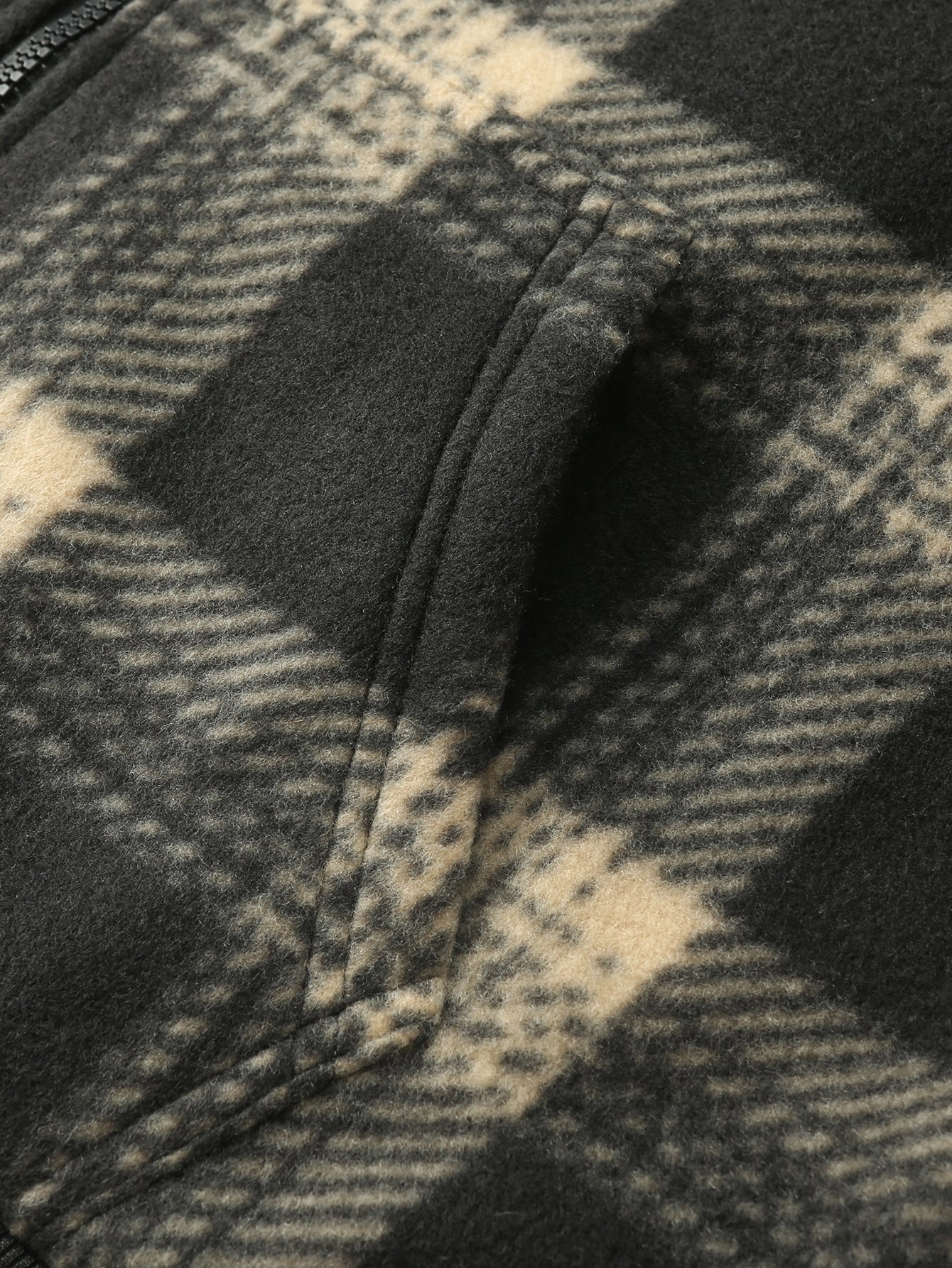 Teddygefütterter Flanell-Reißverschluss-Kapuzenmantel - Image 9