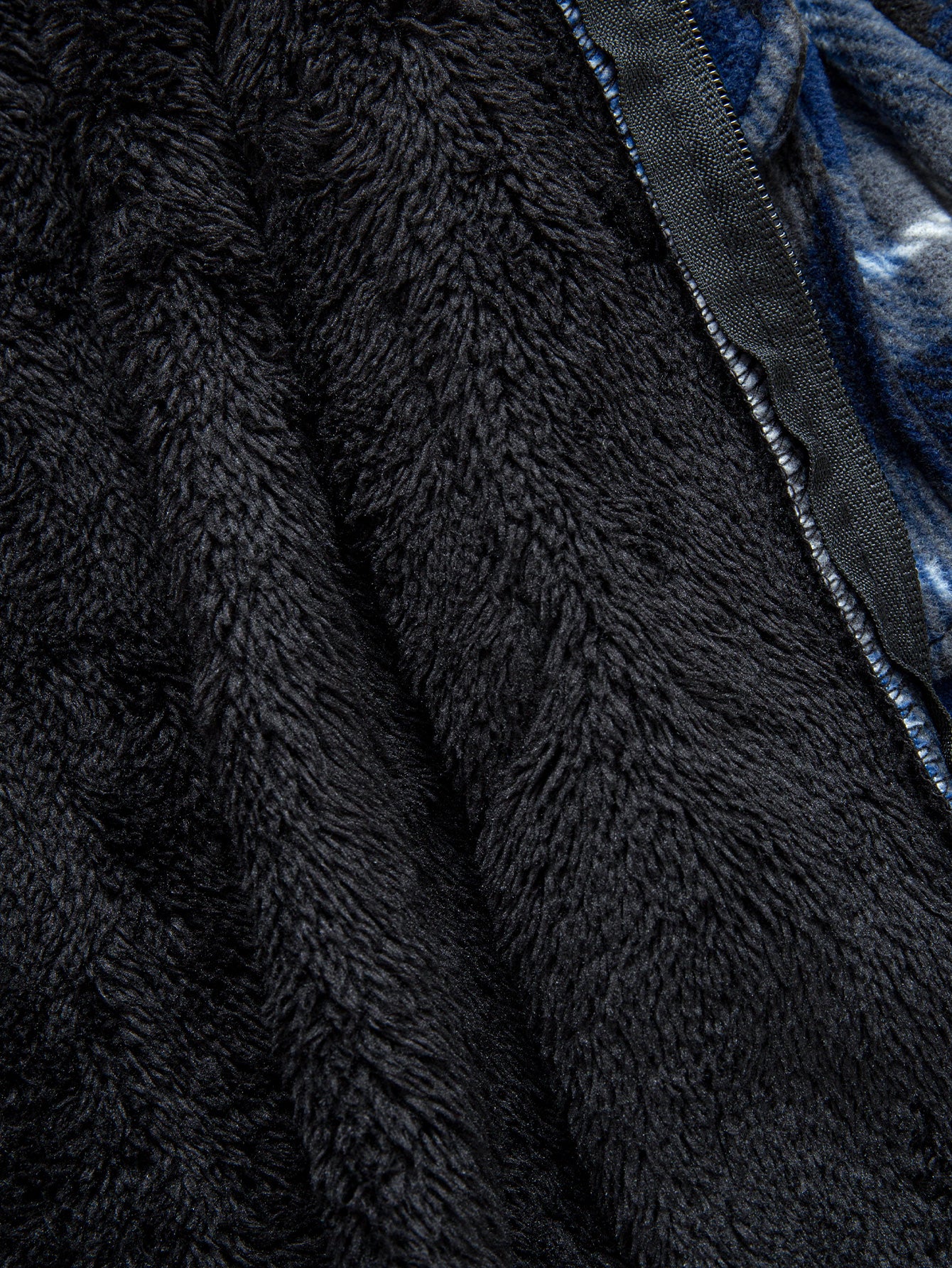 Teddy Lined Flannel Zip Up Plaid Hooded Shirt - Image 4