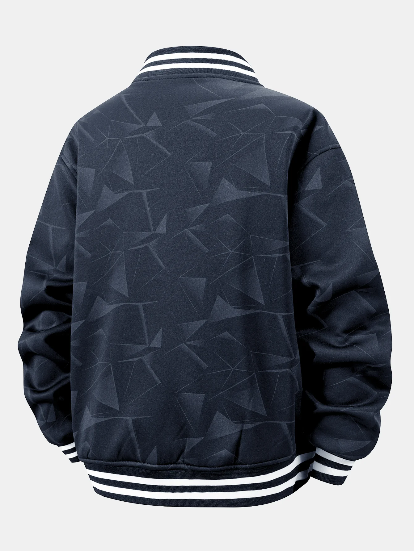 Teddy gefütterte Baseballjacke mit geometrischem Muster - Image 4