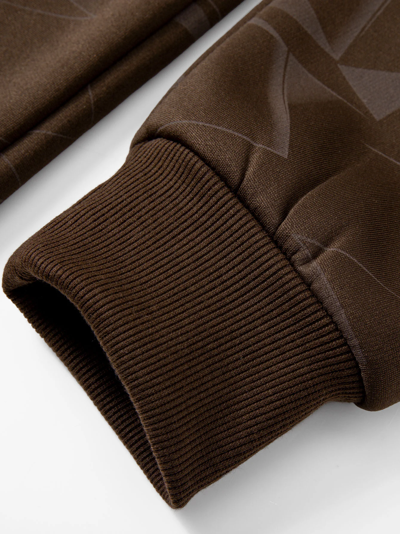 Teddy gefütterter Kapuzenpullover mit geometrischem Muster und Reißverschluss - Image 10
