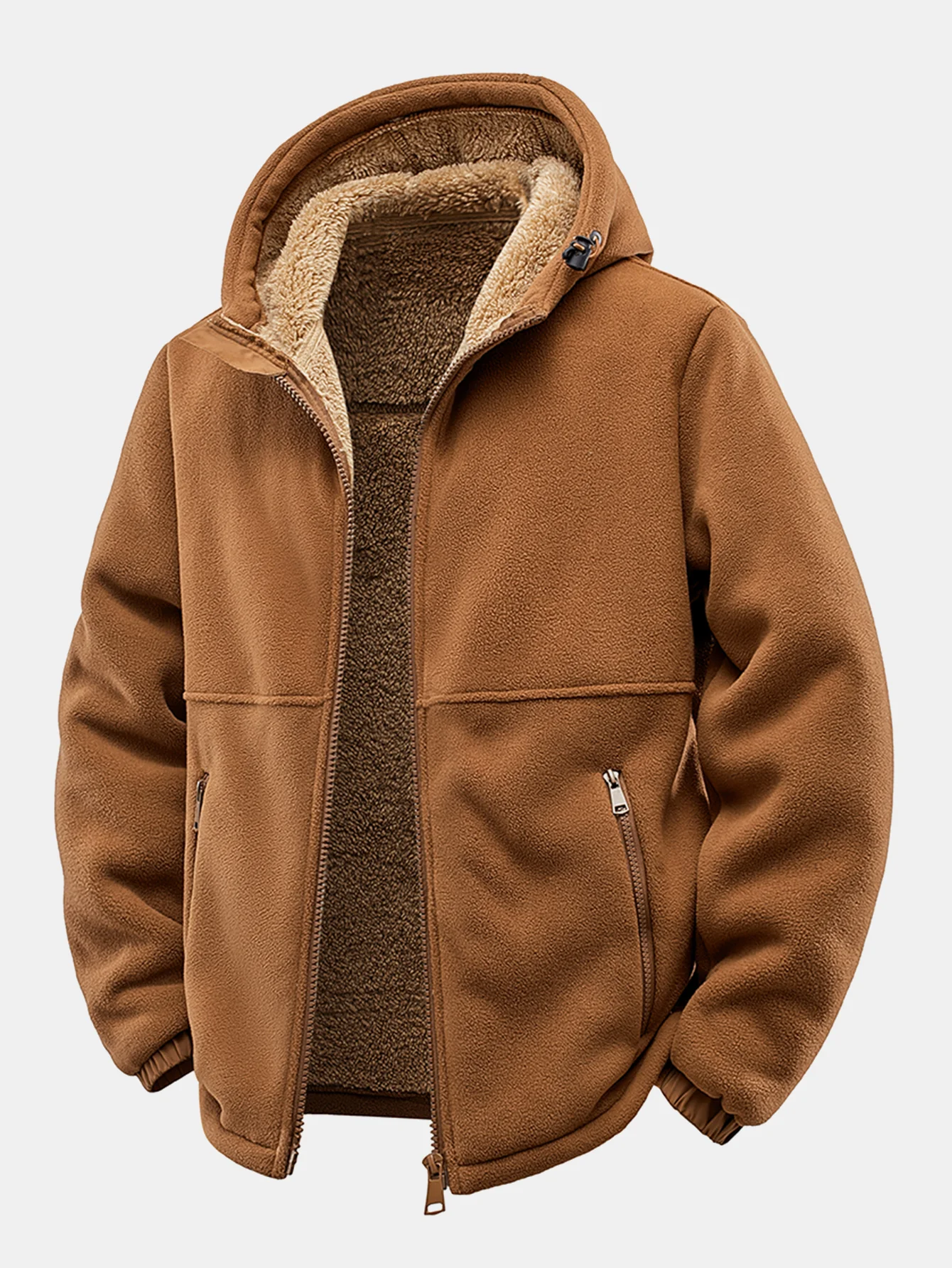 Teddy gefütterte Fleecejacke mit Kapuze - Image 2