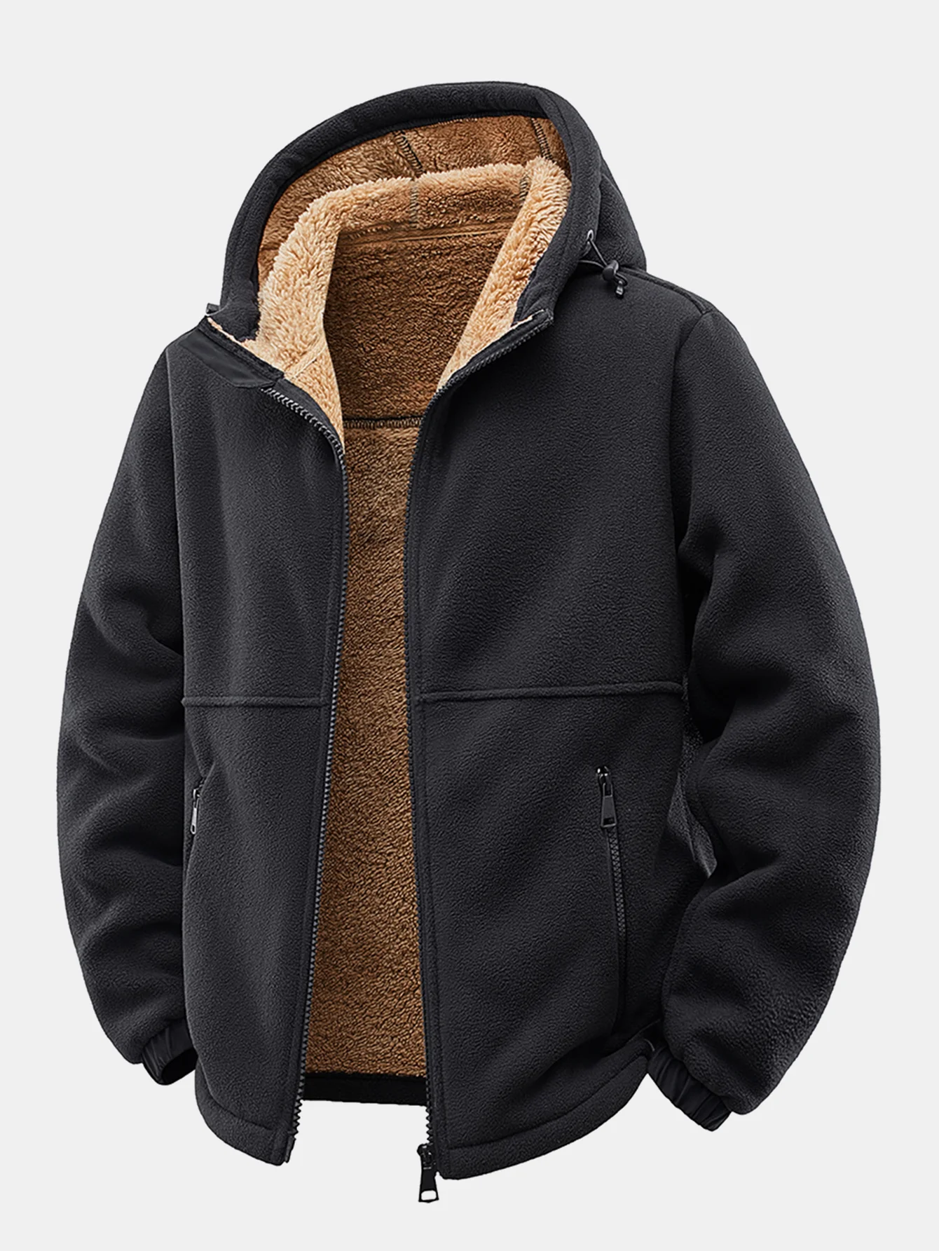 Teddy gefütterte Fleecejacke mit Kapuze - Image 5