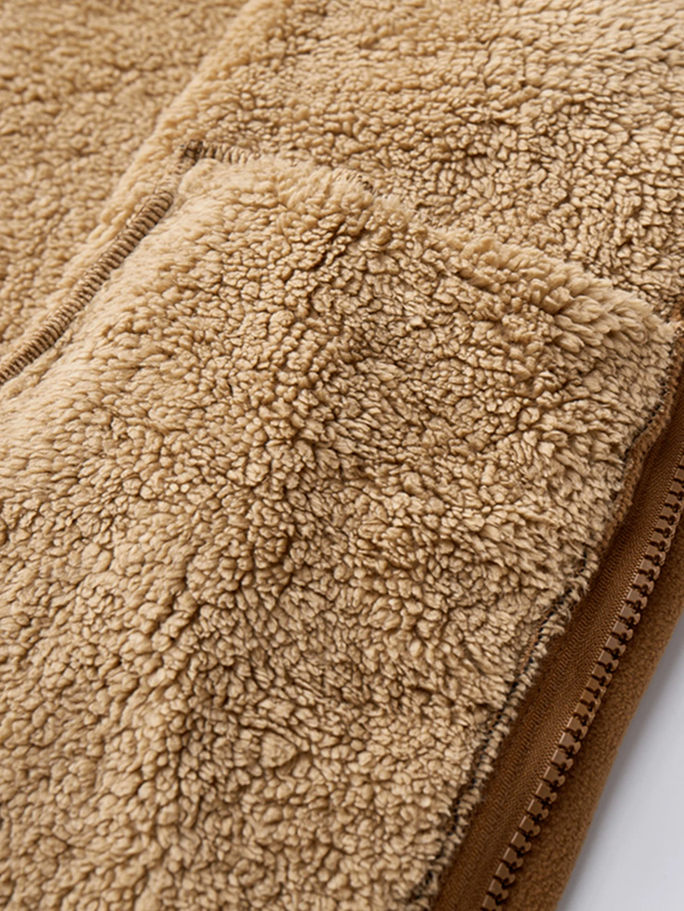 Teddygefütterte Polar-Fleece-Reißverschluss-Jacke mit Stehkragen - Image 10