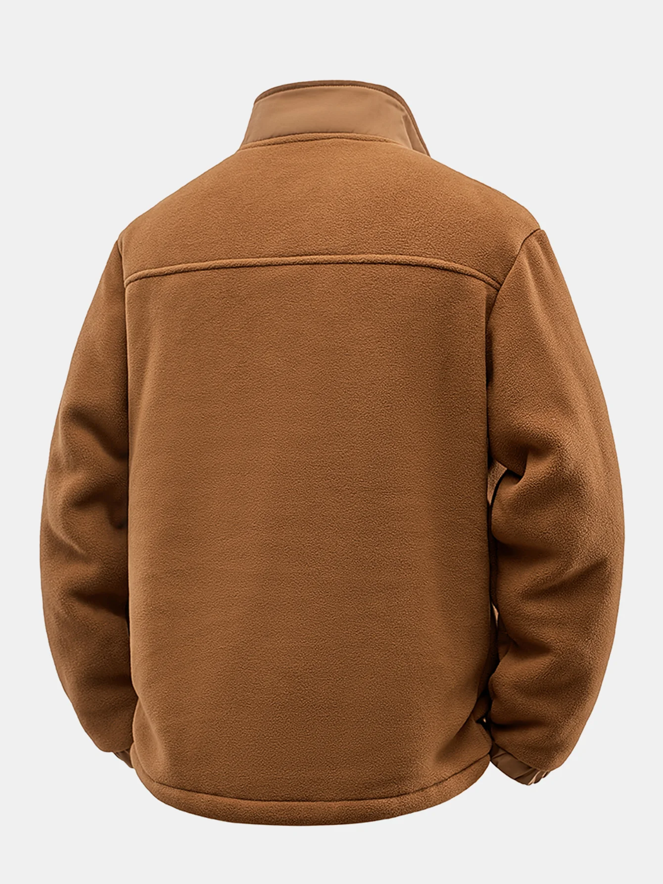 Teddygefütterte Polar-Fleece-Reißverschluss-Jacke mit Stehkragen - Image 2