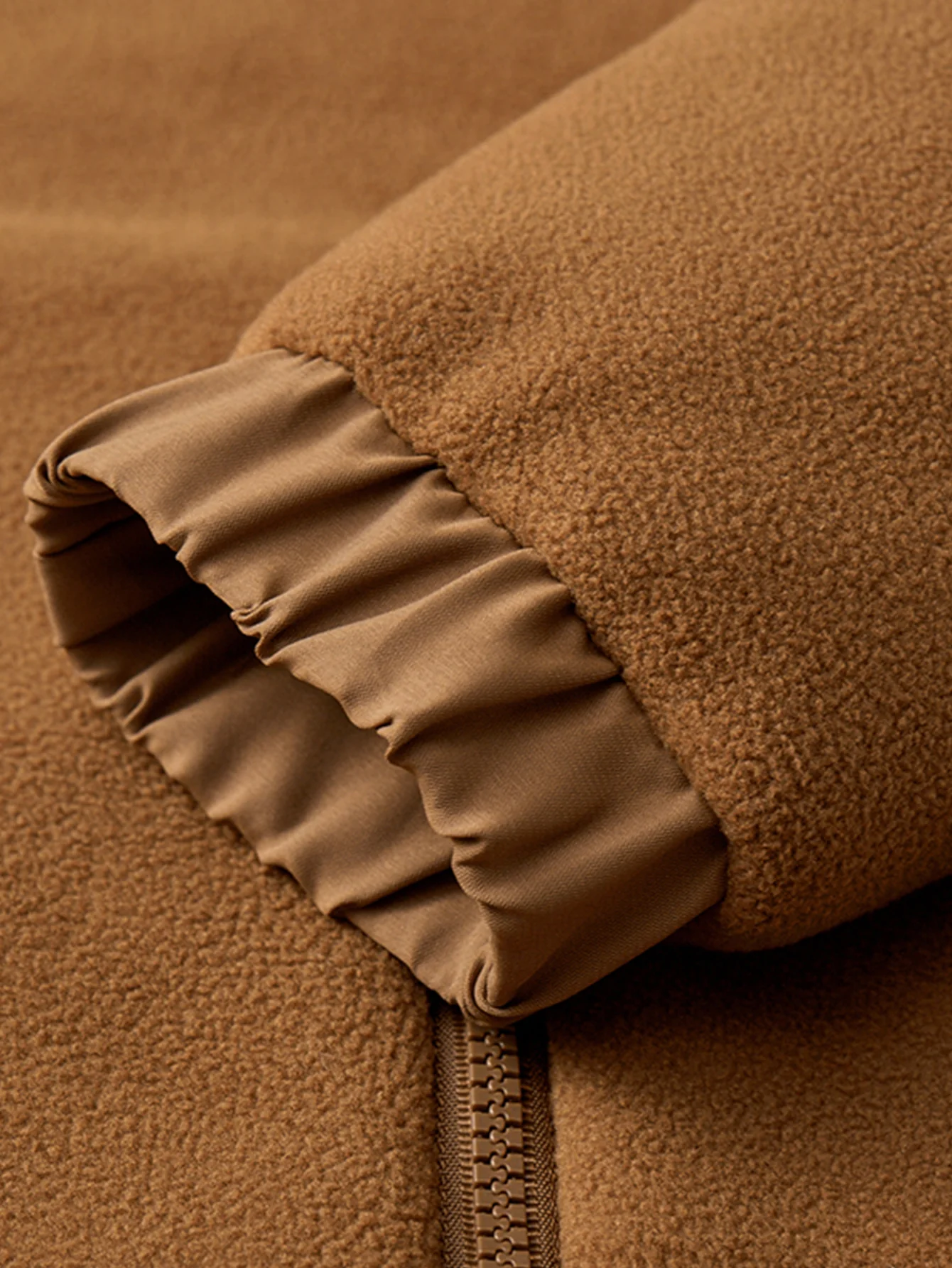 Teddygefütterte Polar-Fleece-Reißverschluss-Jacke mit Stehkragen - Image 7
