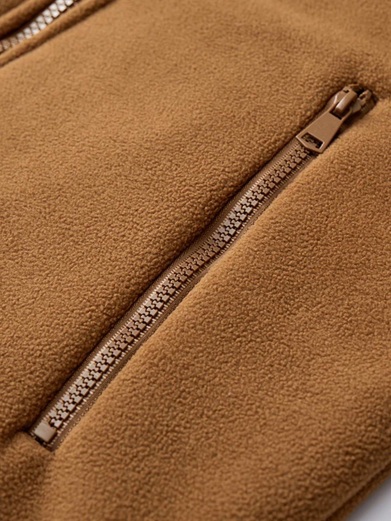 Teddygefütterte Polar-Fleece-Reißverschluss-Jacke mit Stehkragen - Image 8