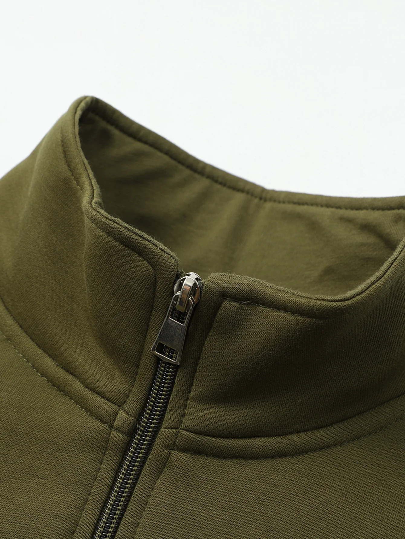 Teddy gefüttertes Sweatshirt mit Viertel-Reißverschluss - Image 9