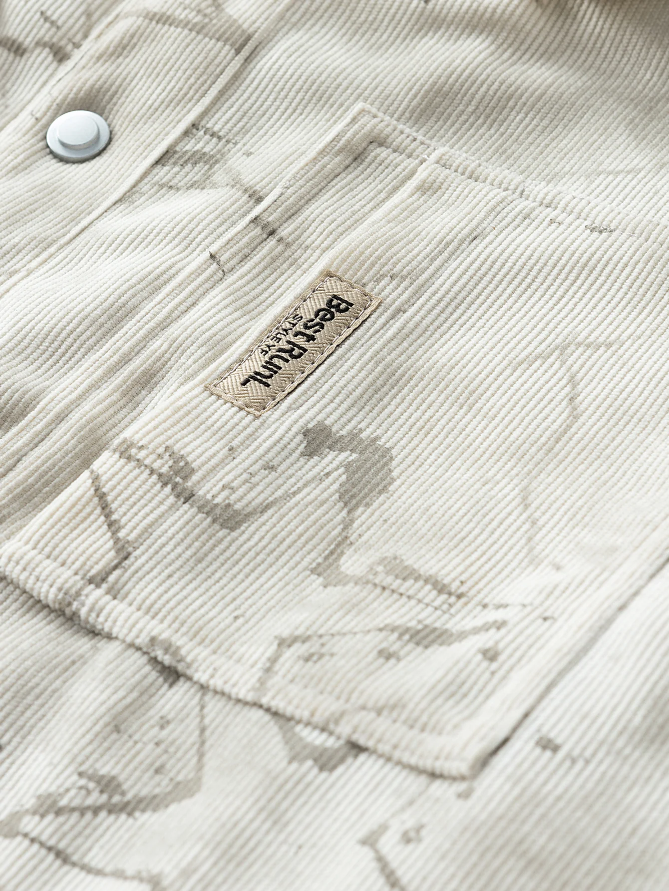Teddy Lined Star Print Corduroy  Jacket - Image 14