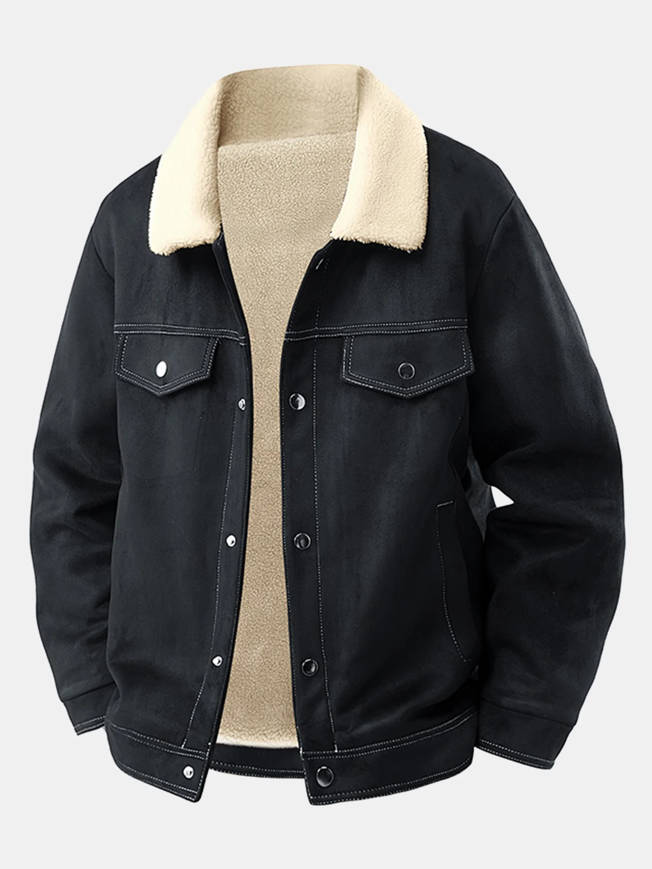 Wildlederjacke mit Teddyfutter - Image 4