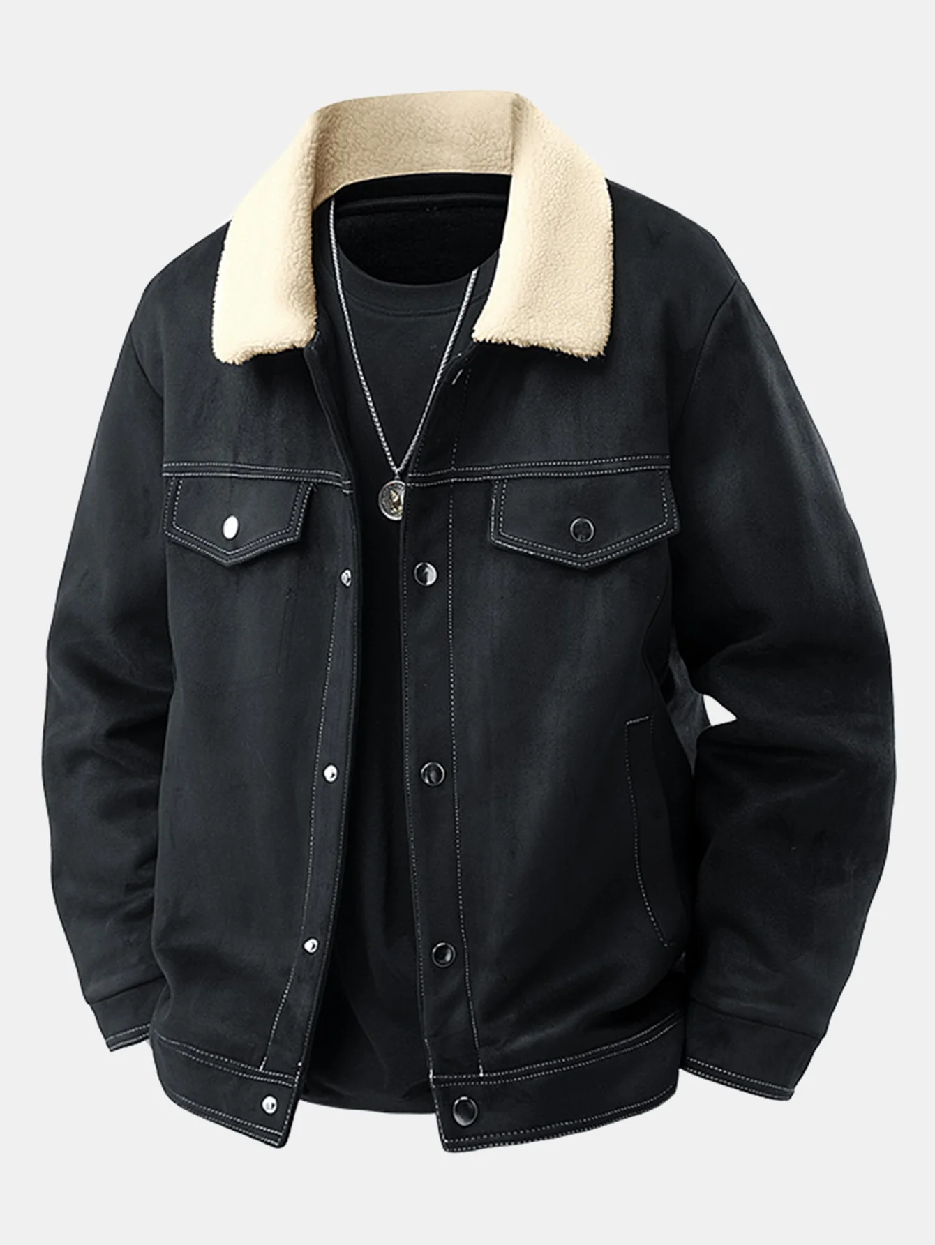 Wildlederjacke mit Teddyfutter - Image 5