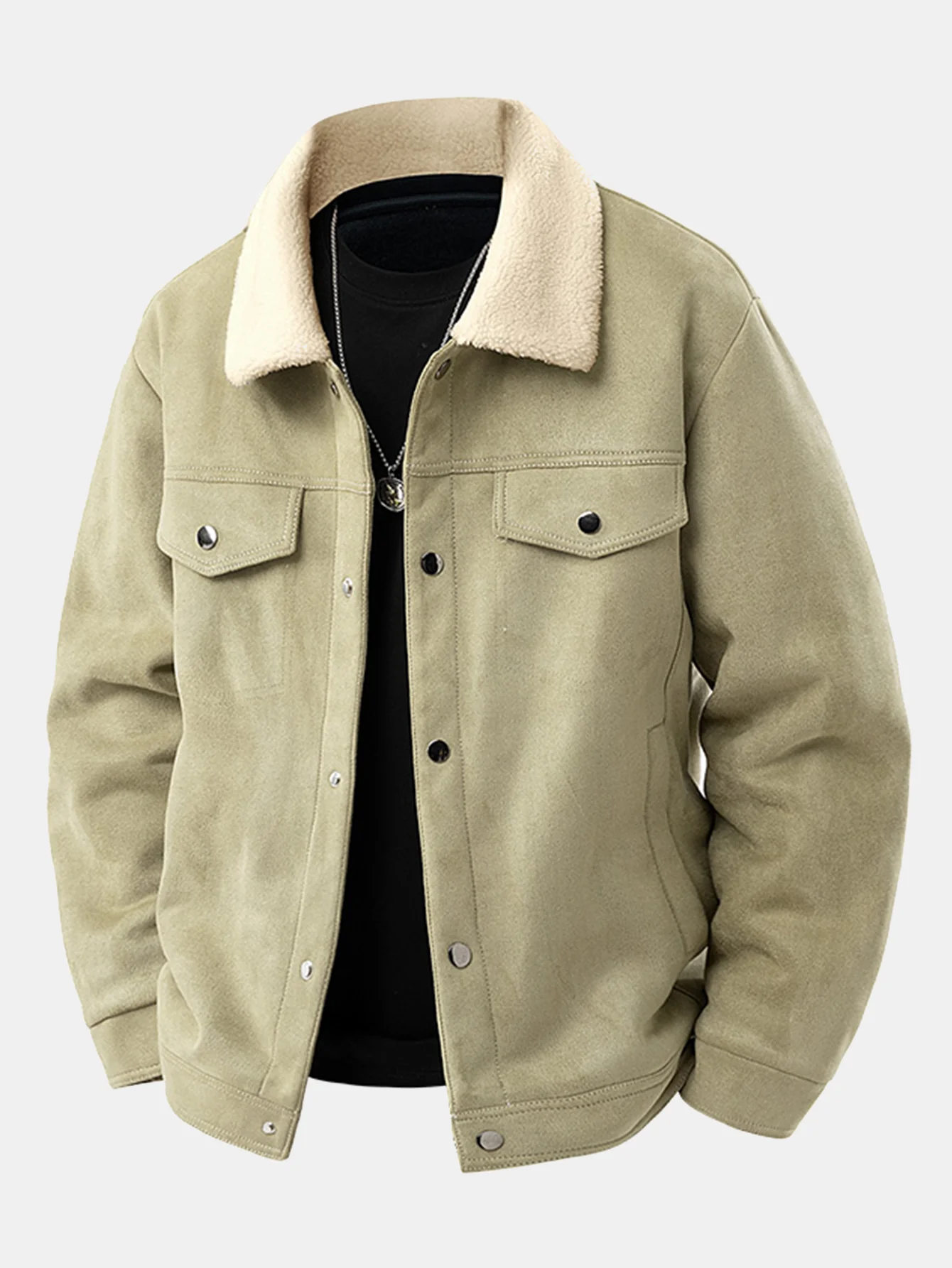 Wildlederjacke mit Teddyfutter - Image 8