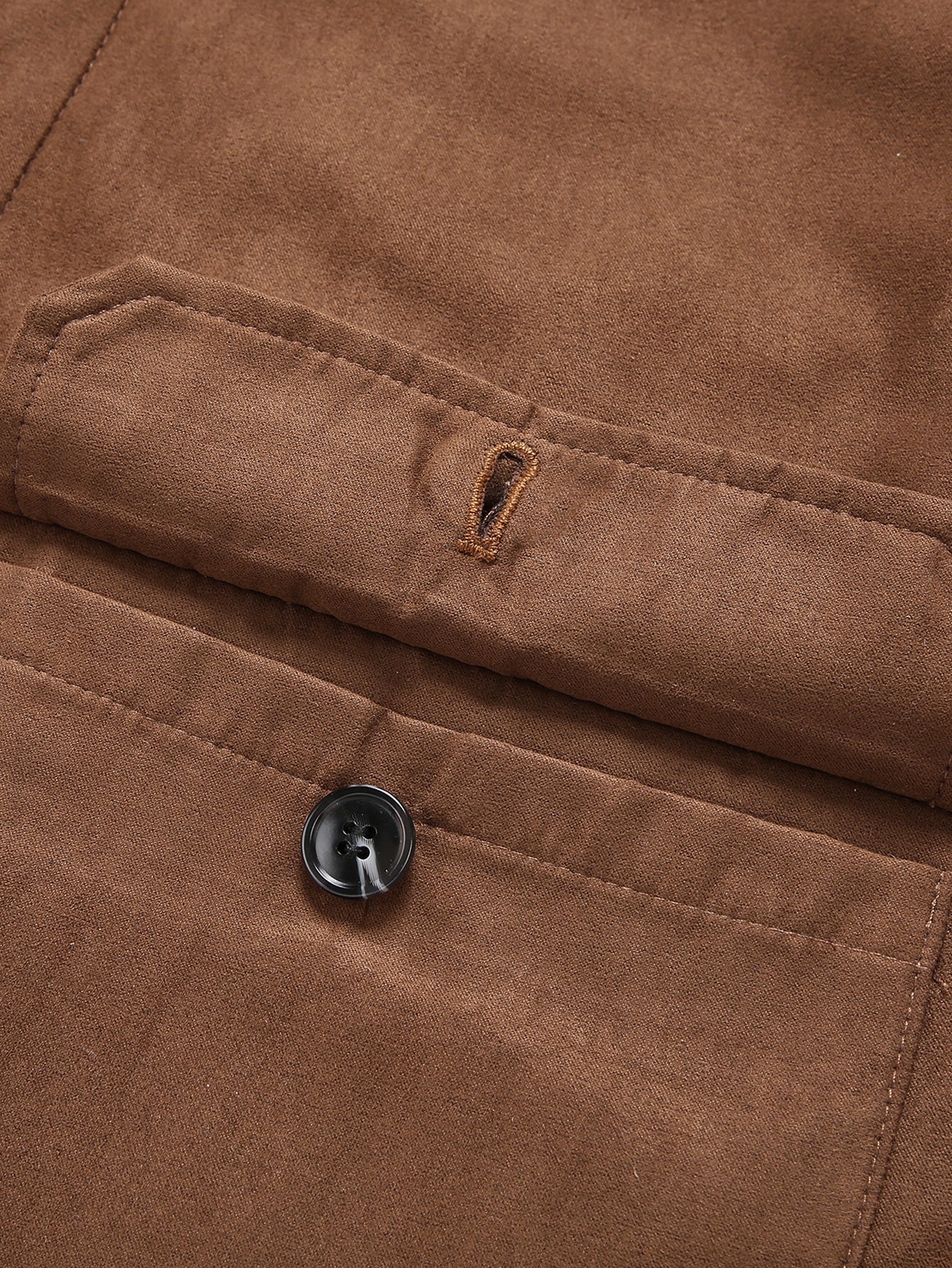 Wildlederjacke mit Teddyfutter und Taschen - Image 9