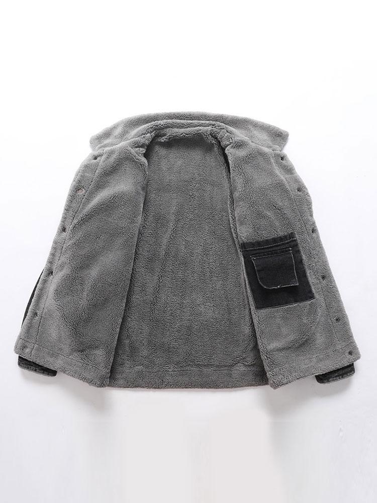 Teddygefütterte gewaschene Jeansjacke - Image 4