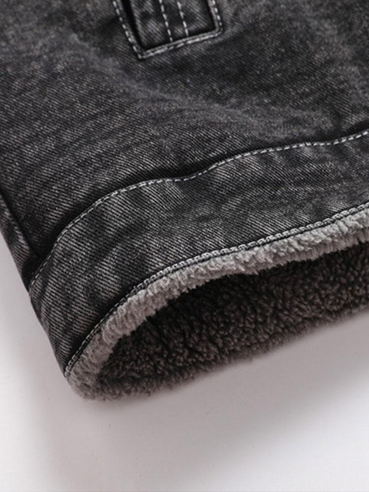 Teddygefütterte gewaschene Jeansjacke - Image 9