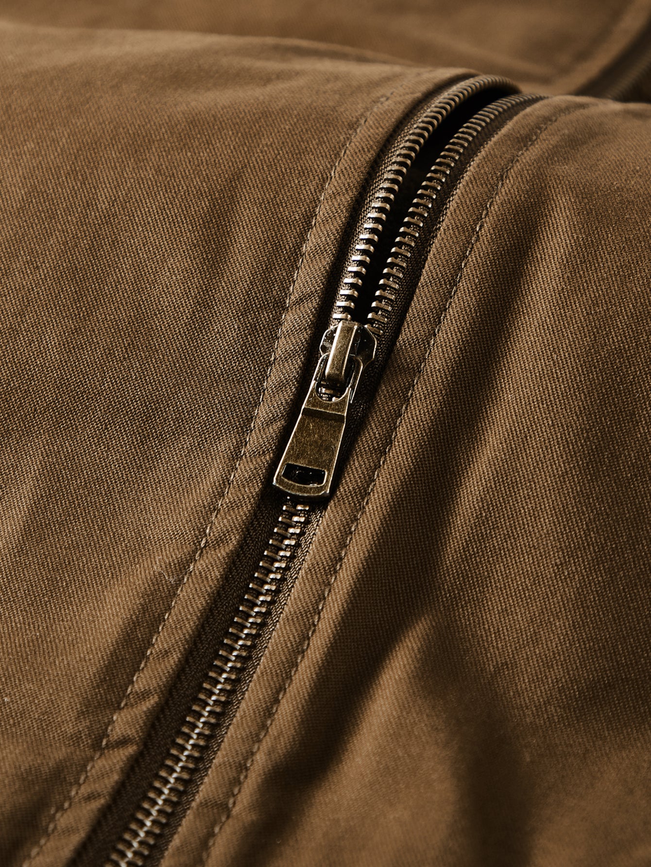 Teddy Lined Zip Up Chino Bomber Jacket - Image 18