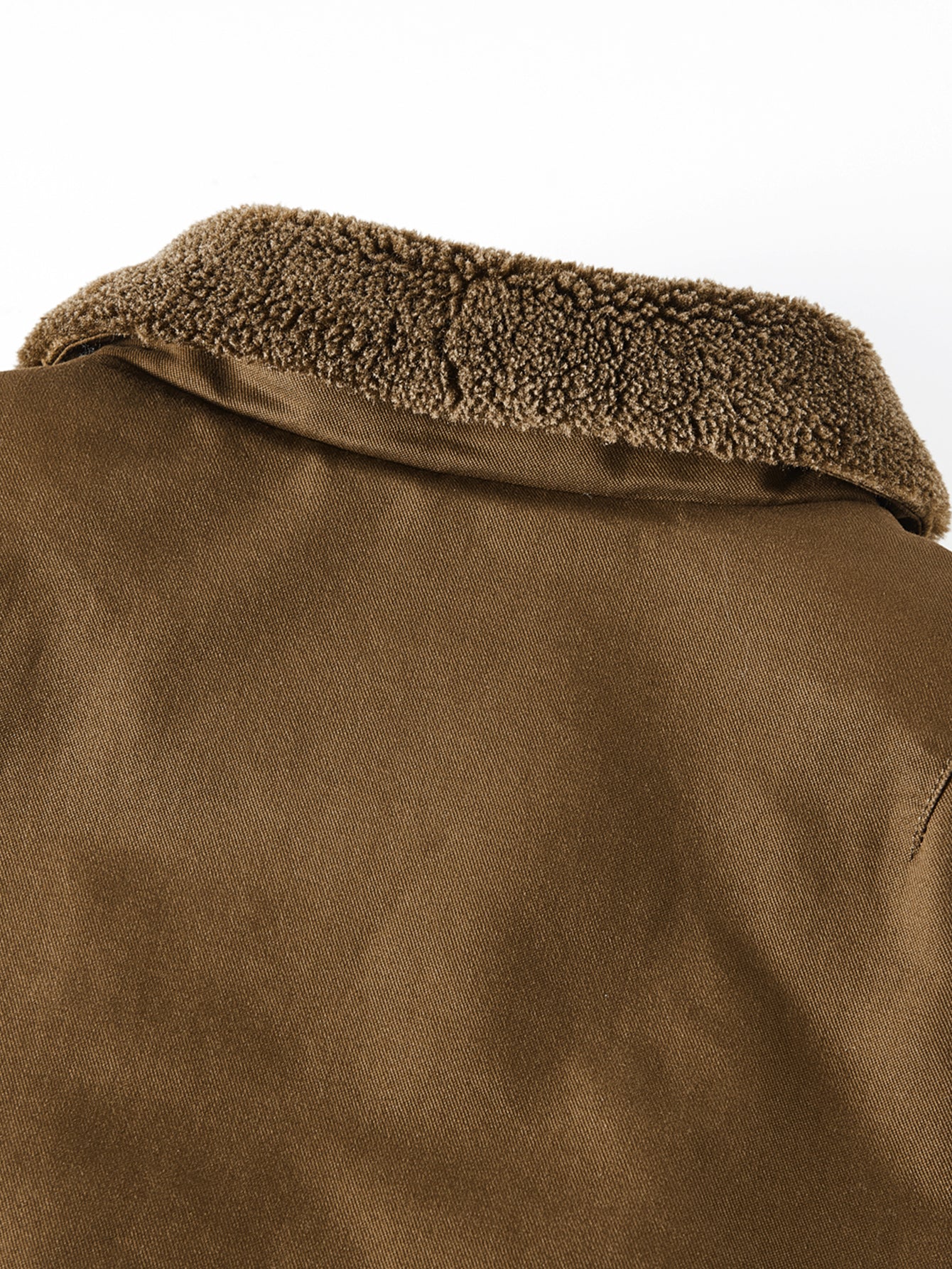 Teddy Lined Zip Up Chino Bomber Jacket - Image 20