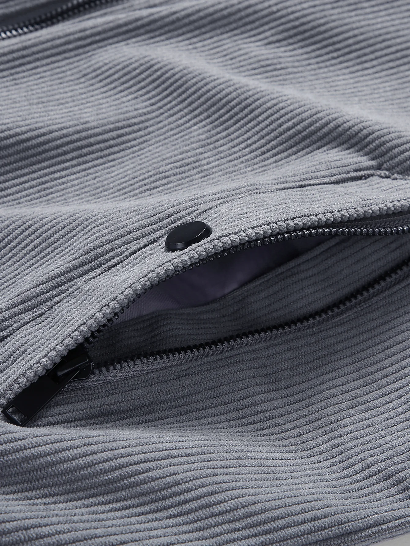 Cordjacke mit Reißverschluss und Teddyfutter - Image 10