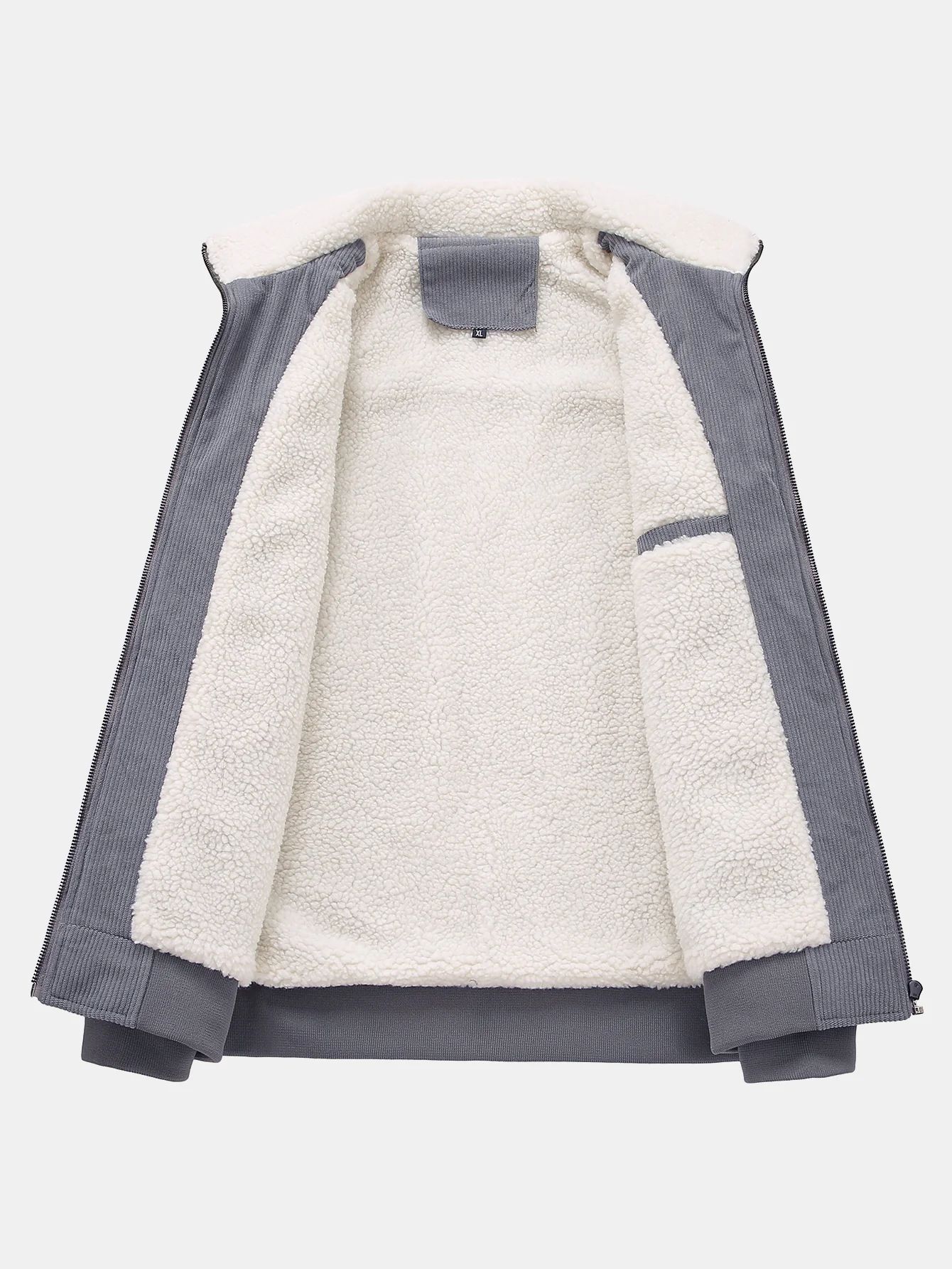 Cordjacke mit Reißverschluss und Teddyfutter - Image 6