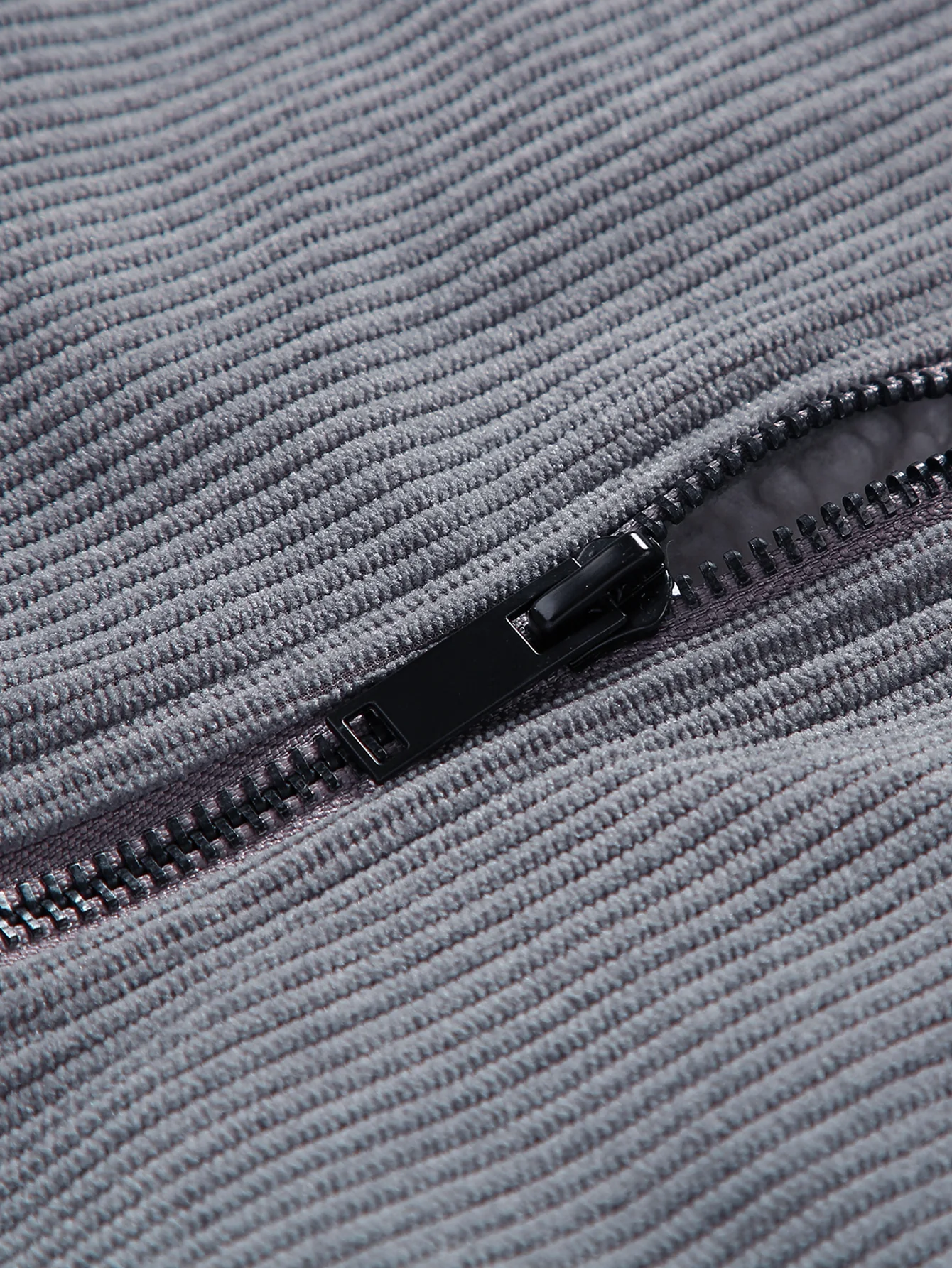 Cordjacke mit Reißverschluss und Teddyfutter - Image 9