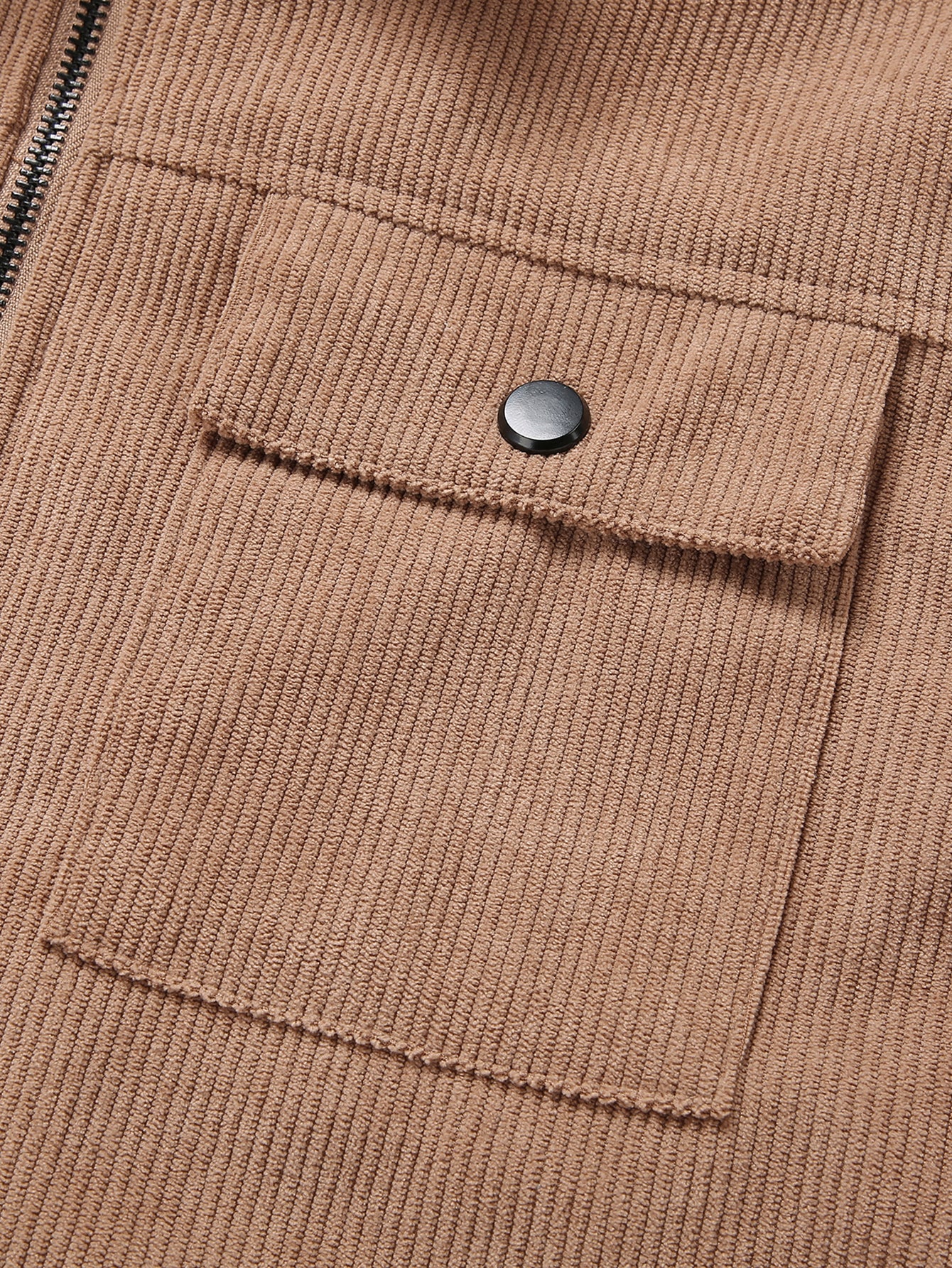 Cordjacke aus Cord mit Reißverschluss, Teddyfutter und Taschen - Image 7