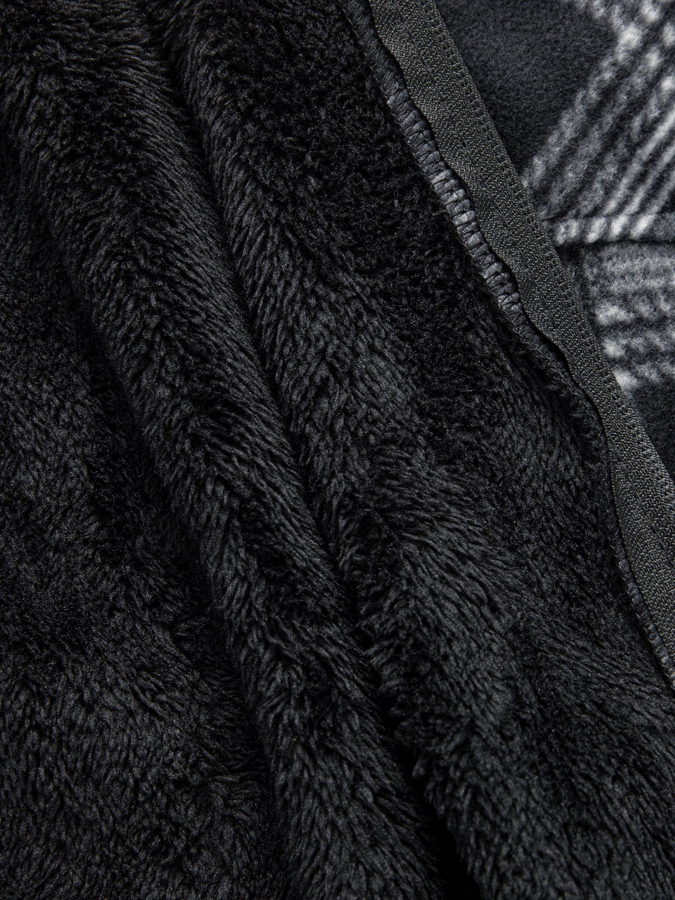 Teddy Lined Zip Up Flannel Plaid Hooded Shirt - Image 4