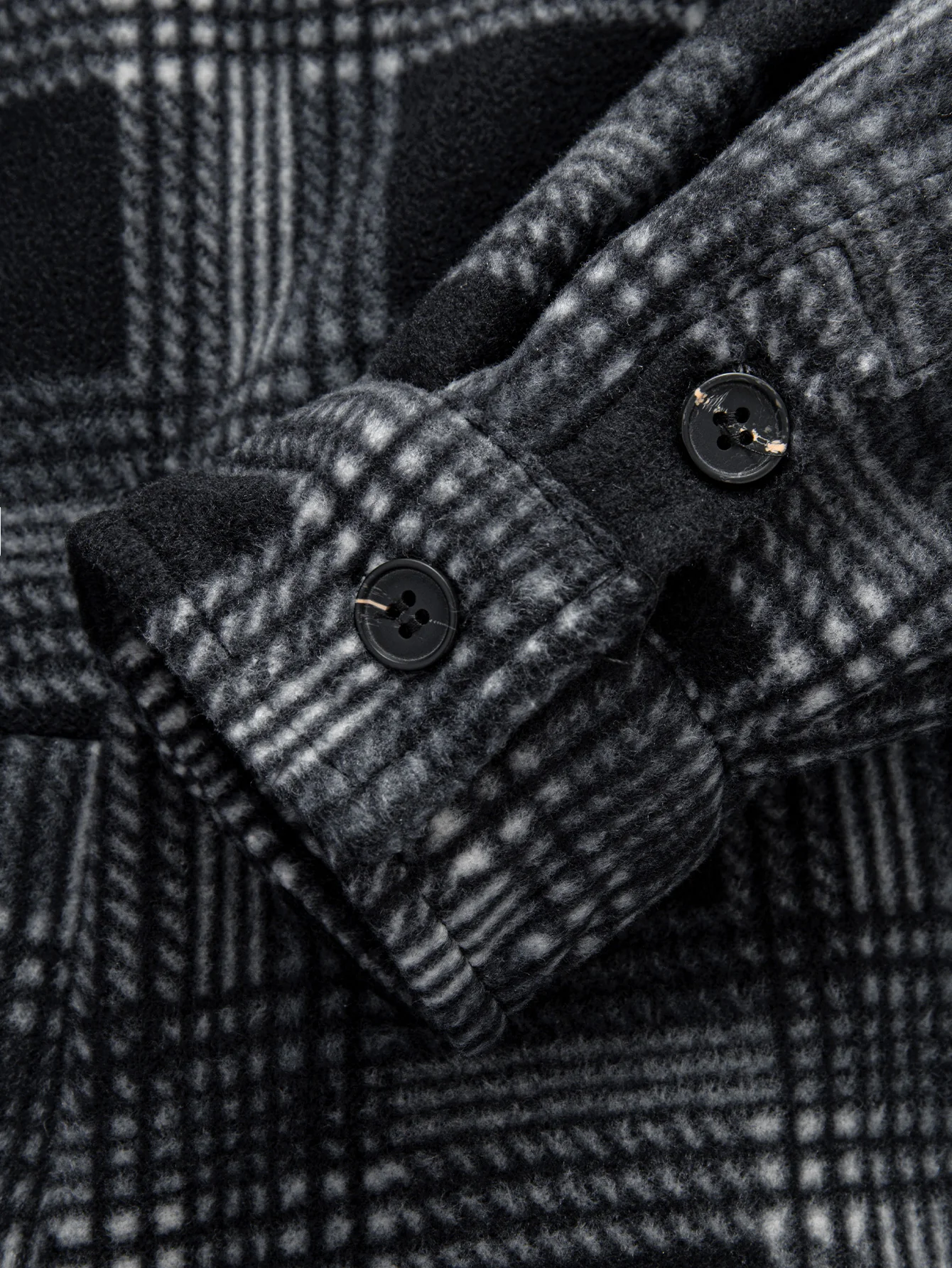 Teddy Lined Zip Up Flannel Plaid Hooded Shirt - Image 5