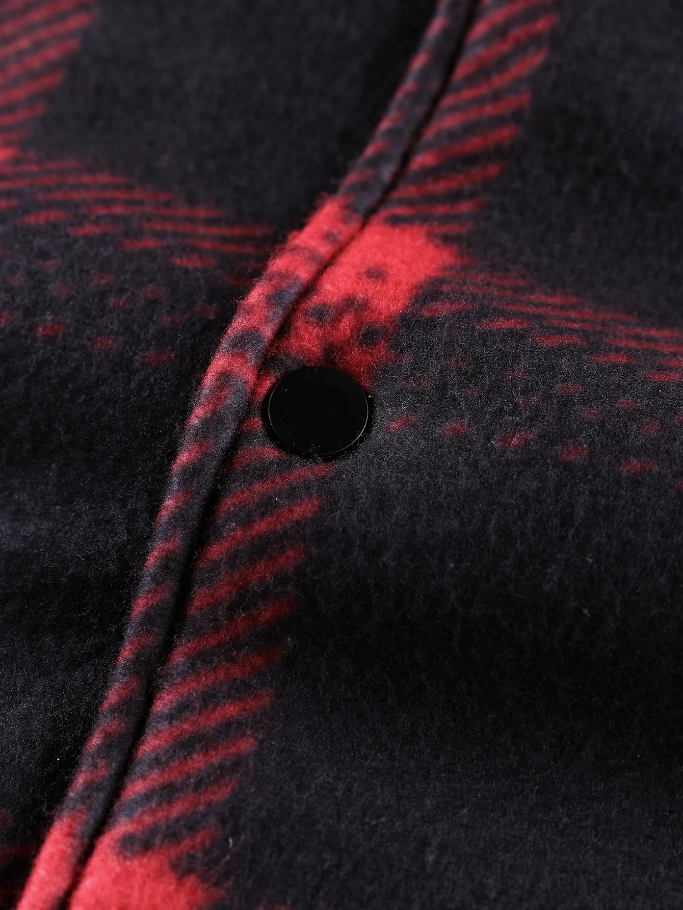 Teddy Lined Button Up Flannel Plaid Hooded Coat - Image 4