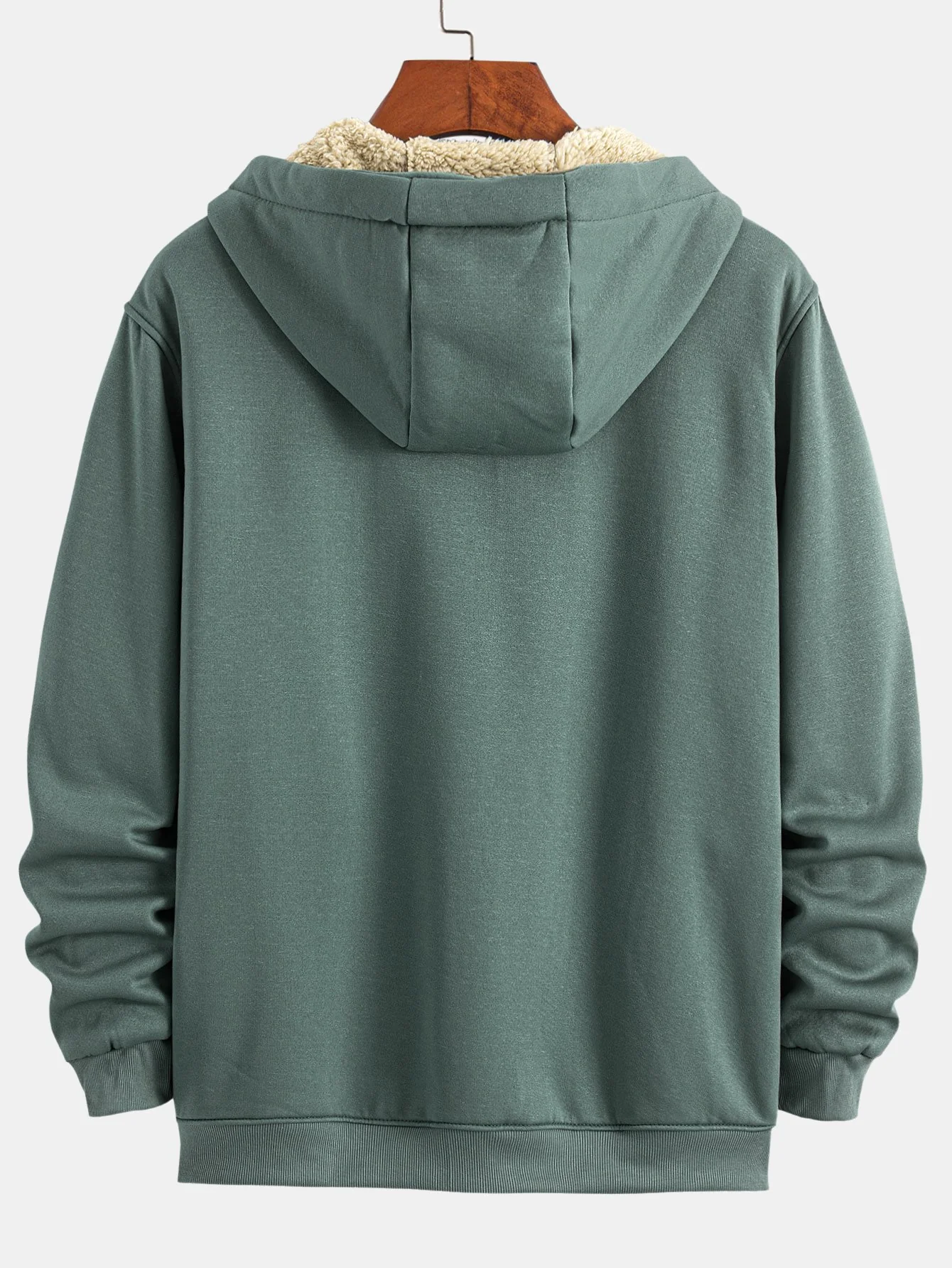 Teddygefütterte Zip-Up Kapuzenjacke - Image 6