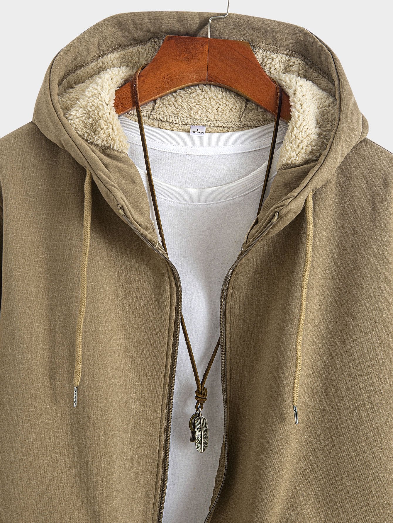 Teddygefütterte Zip-Up Kapuzenjacke - Image 9