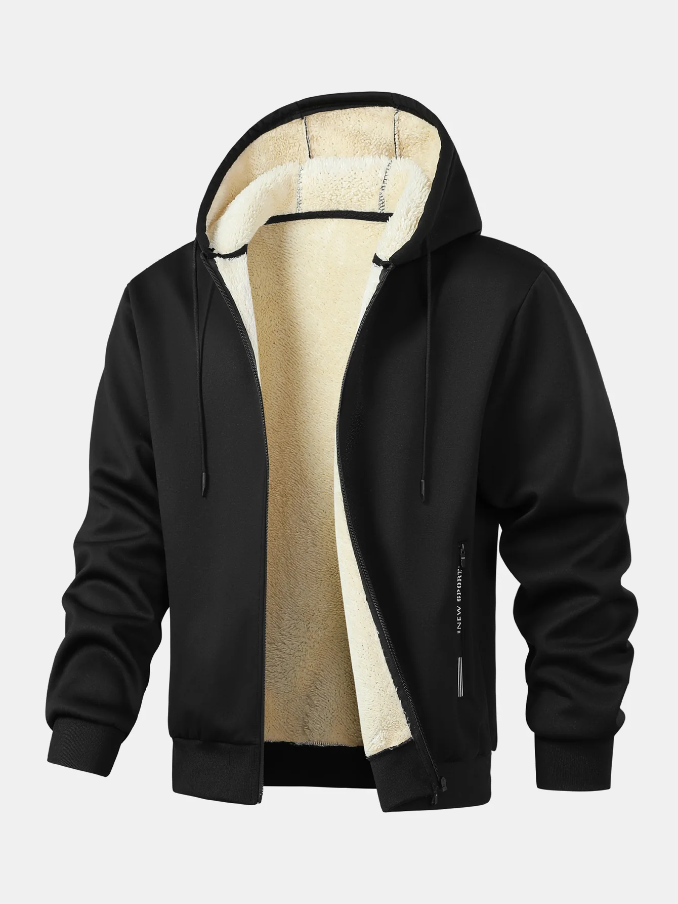 Teddy Lined Zip Up Hoodie & Jogger Pants - Image 3
