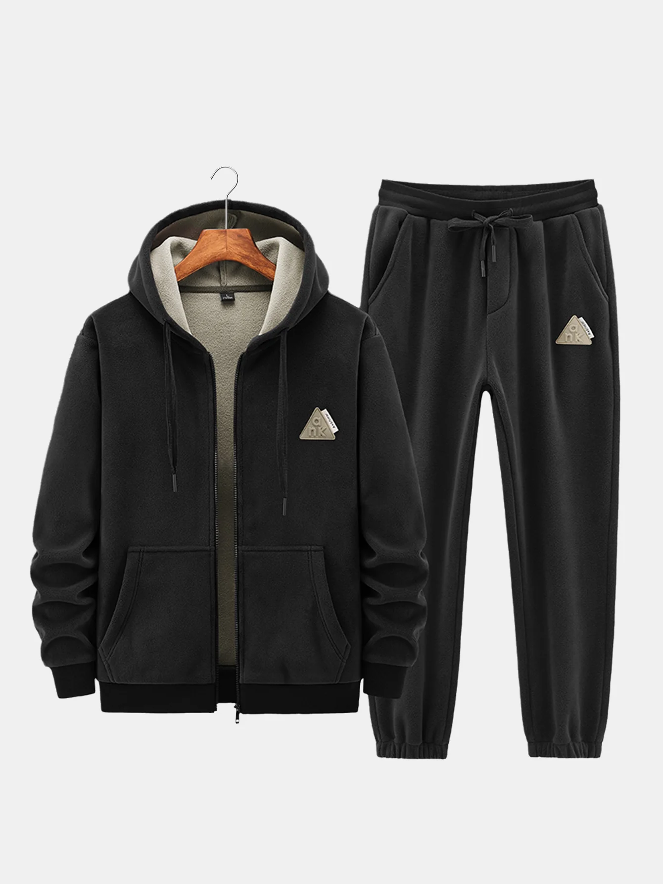 Fleece-Lined Zip Up Hoodie & Jogger Pants - Image 3