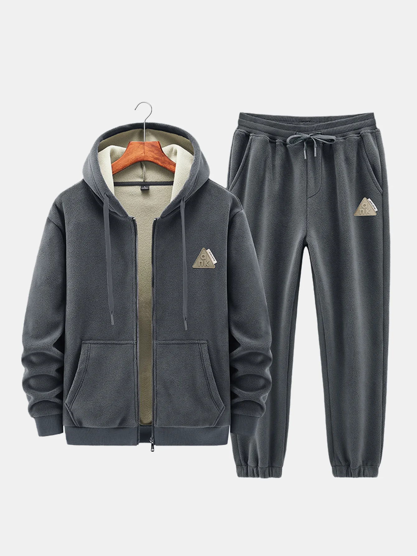 Fleece-Lined Zip Up Hoodie & Jogger Pants - Image 5