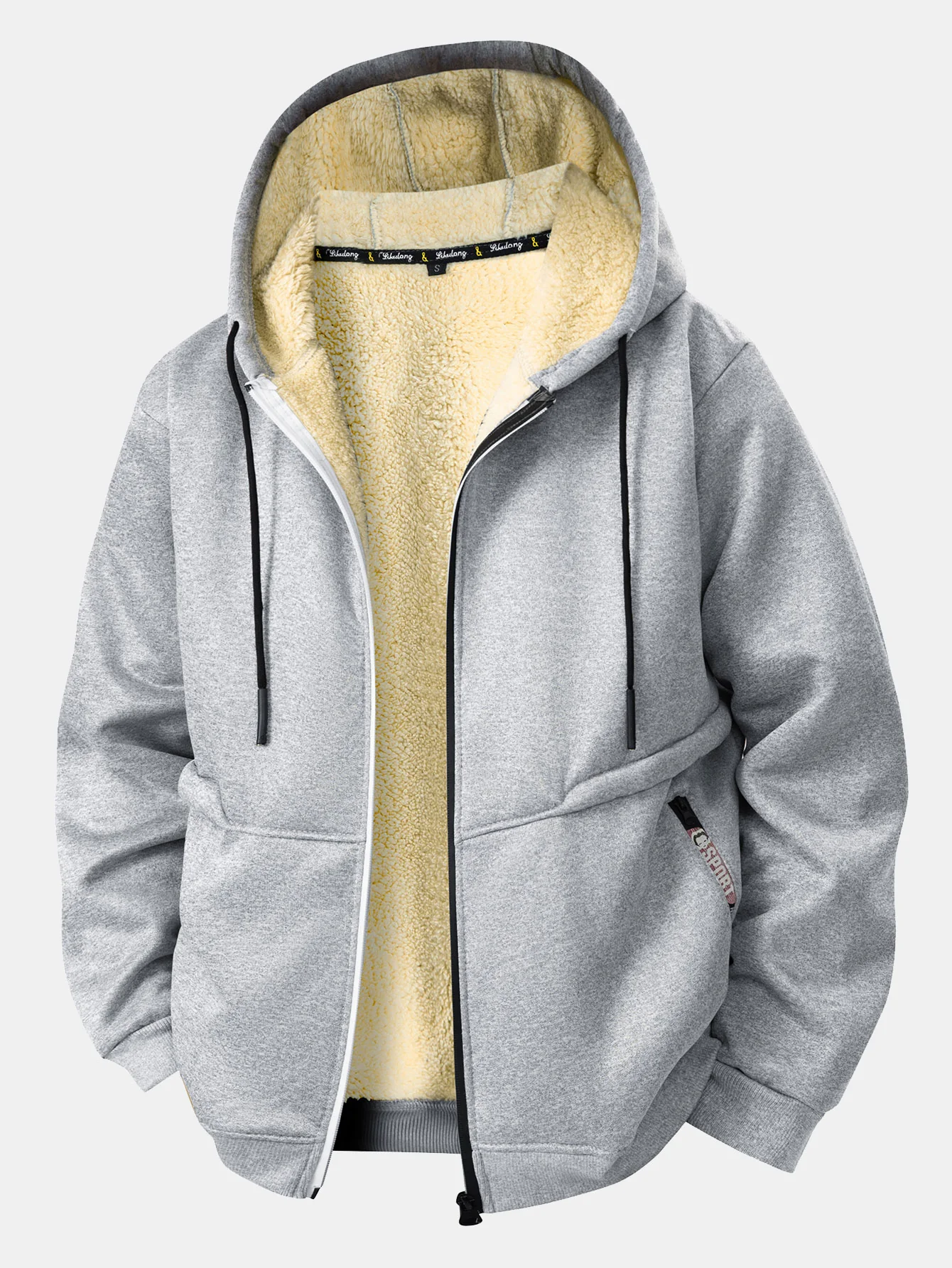 Teddy gefütterter Reißverschluss-Hoodie - Image 2