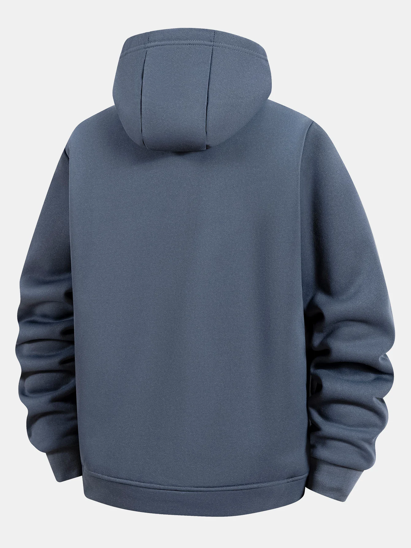 Teddy gefütterter Kapuzenpullover mit Reißverschluss und Kängurutasche - Image 8