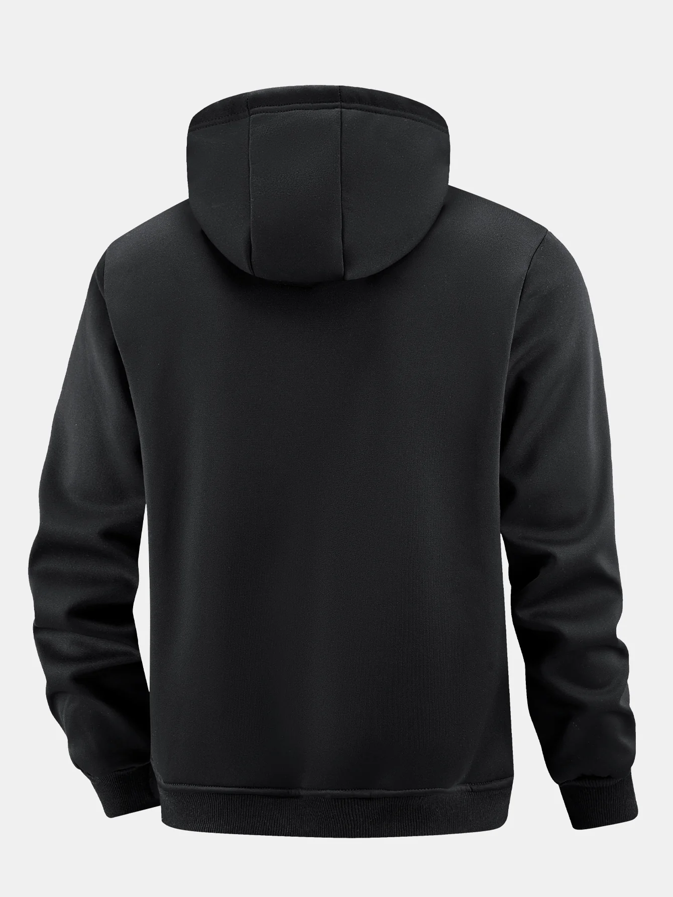 Teddy gefütterter Kapuzenpullover mit Reißverschlusstasche - Image 4