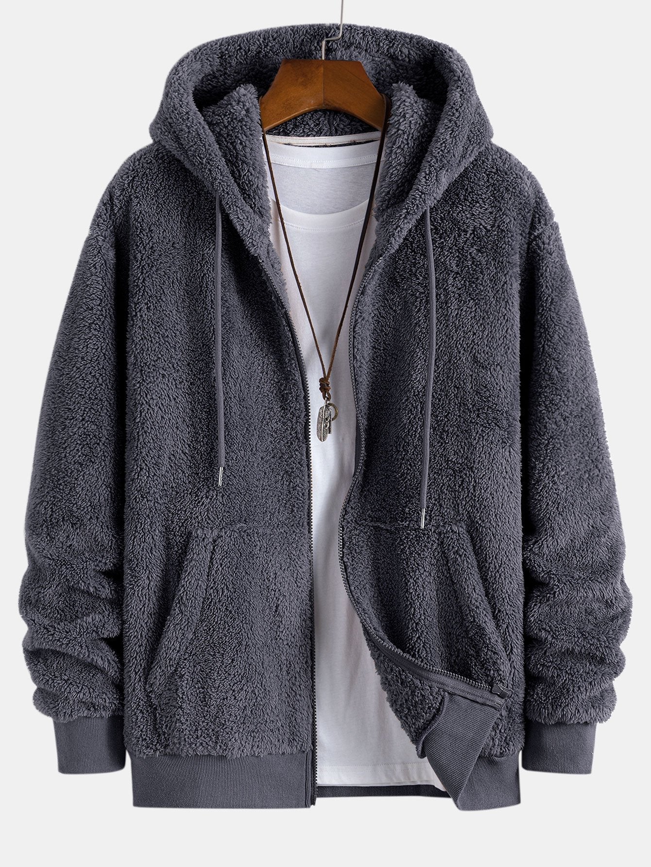Teddy Zip-Up Kapuzenmantel & Teddy Jogginghose - Image 5