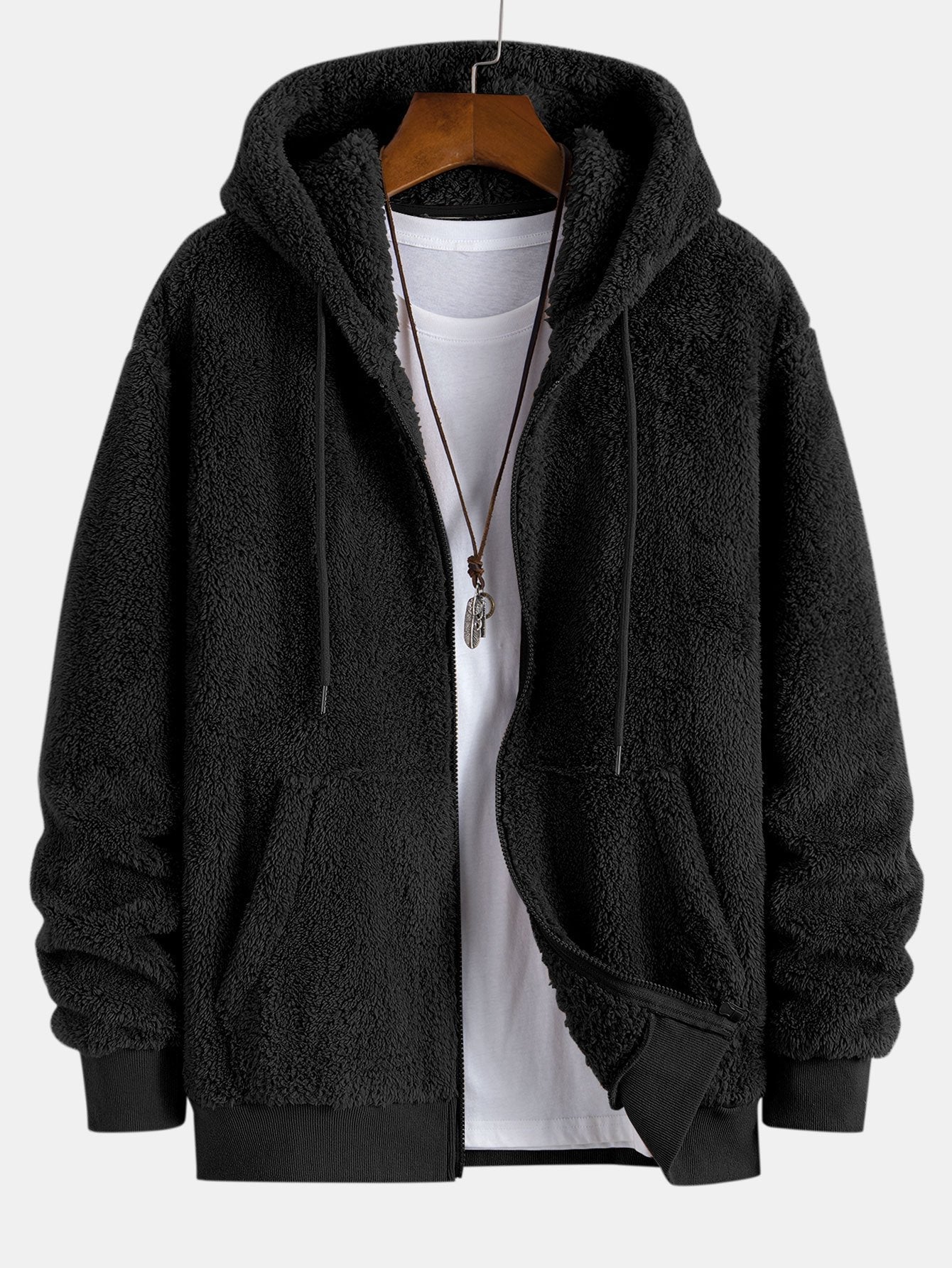Teddy Zip-Up Kapuzenmantel & Teddy Jogginghose - Image 6