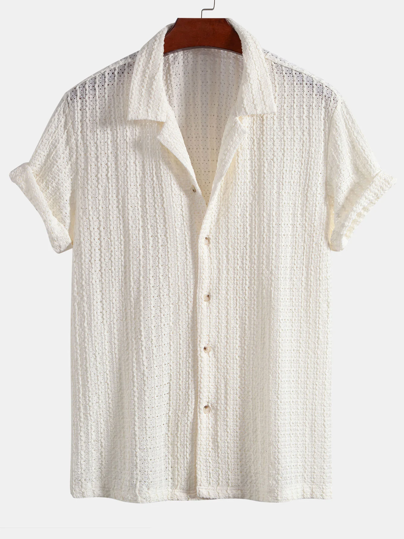 Textur Jacquard Kubanisches Hemd - Image 3