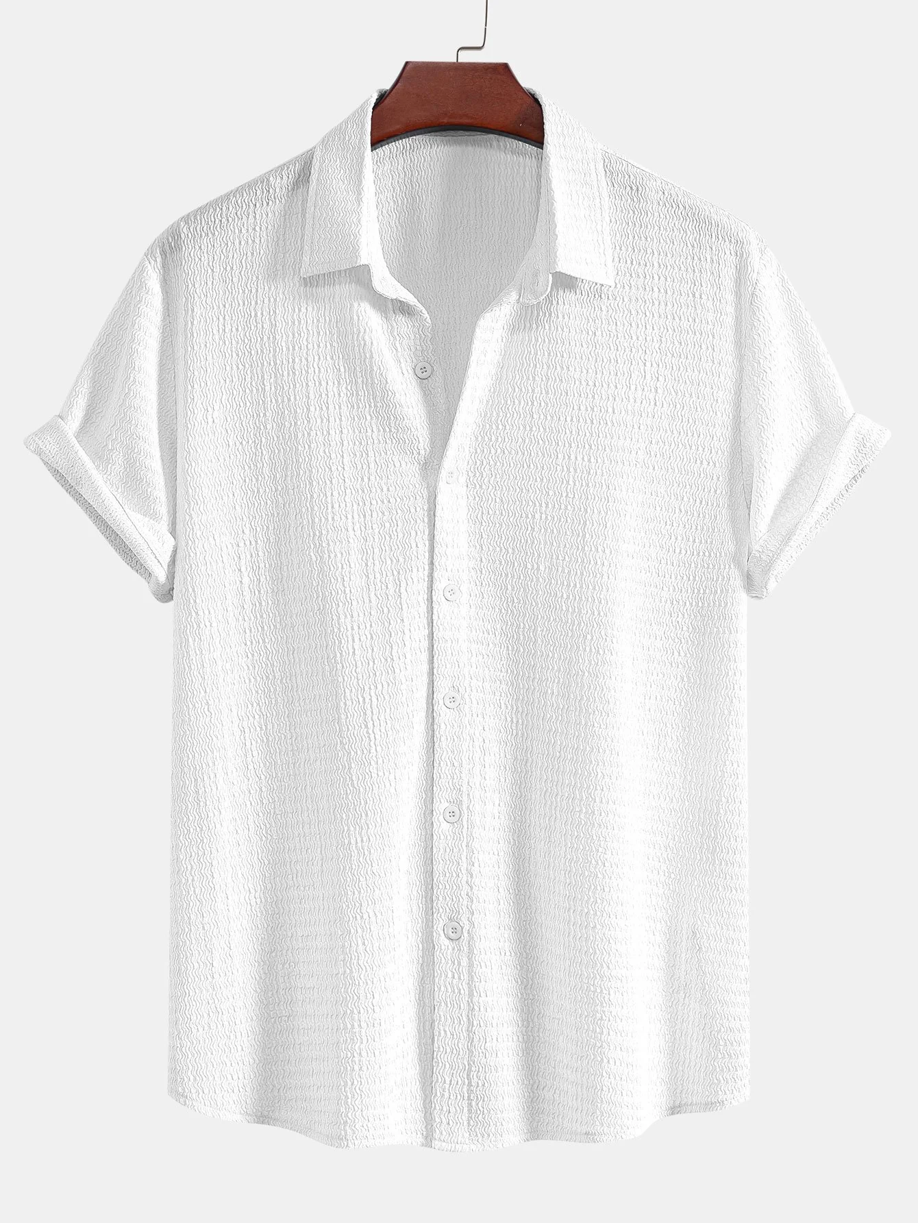 Strukturierte Button-Up-Hemd - Image 3